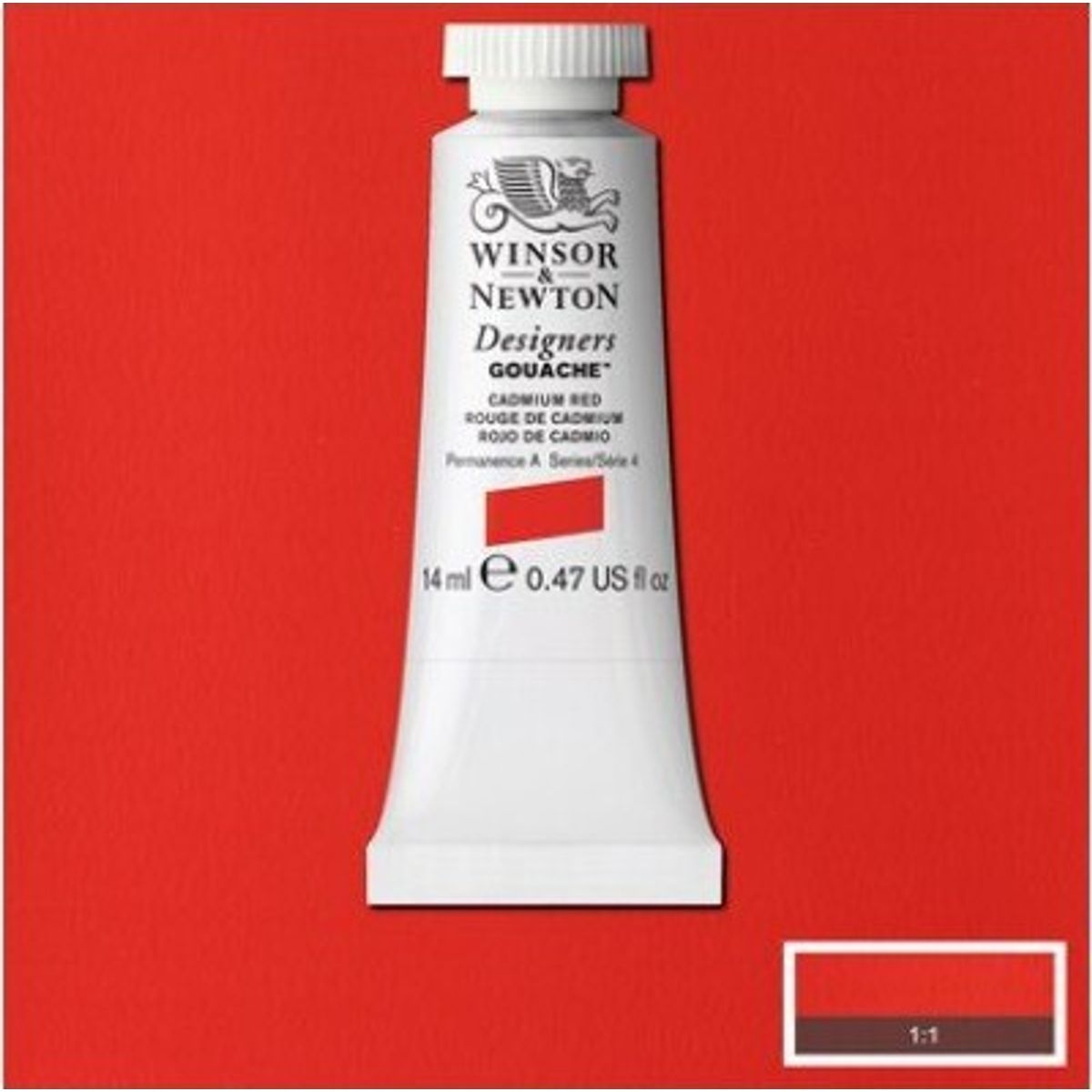 Winsor & Newton - Designers Gouache Maling - Cadmium Red 14 Ml