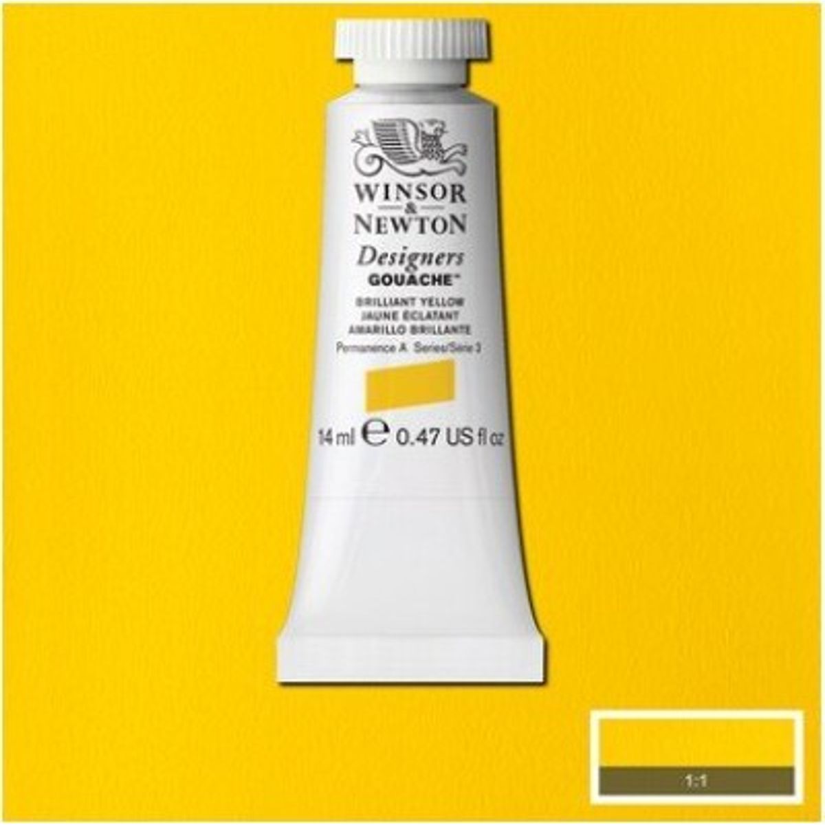 Winsor & Newton - Akvarelfarve - Gouache - Brilliant Yellow 14 Ml