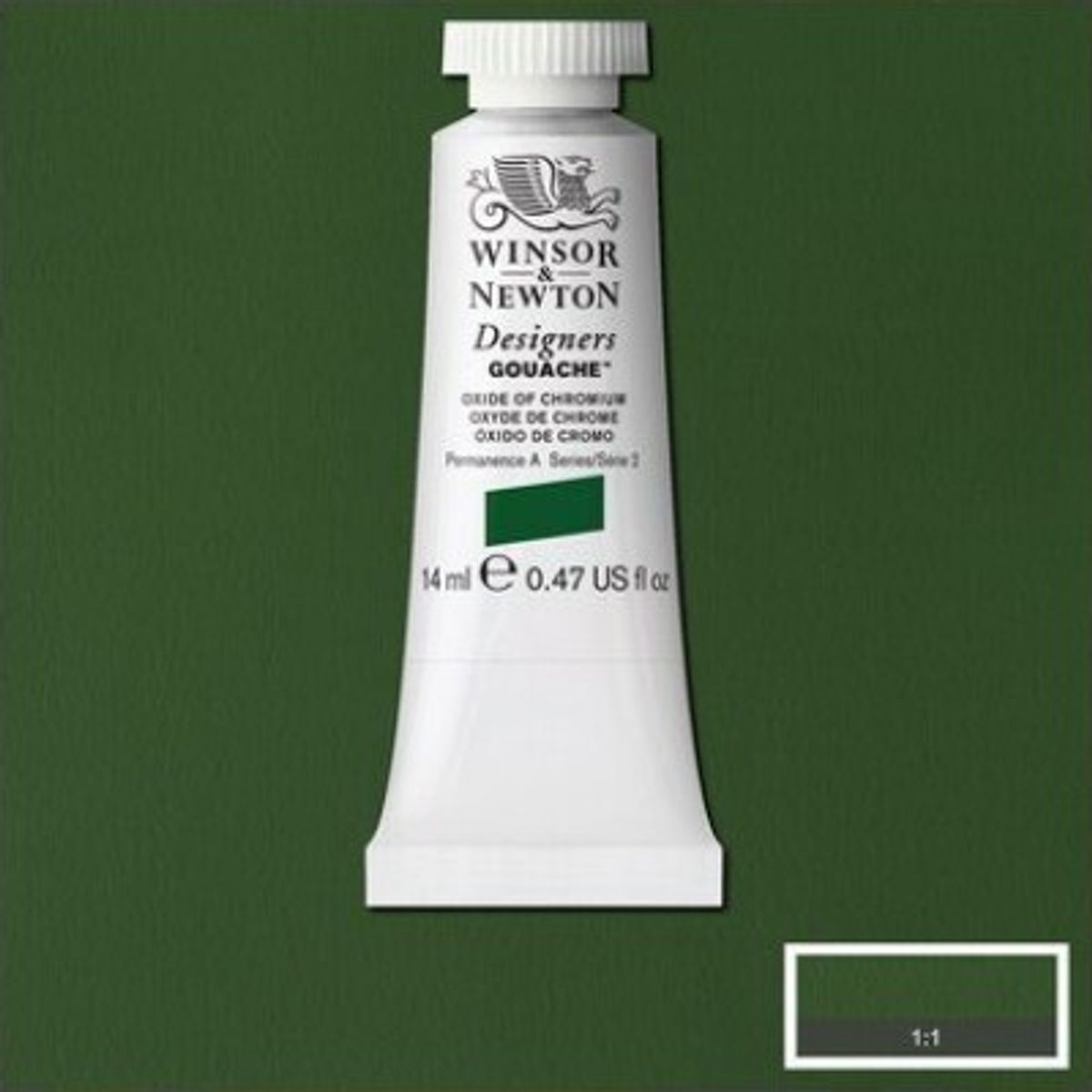 Winsor & Newton - Akvarelfarve - Gouache - Oxide Of Chromium 14 Ml