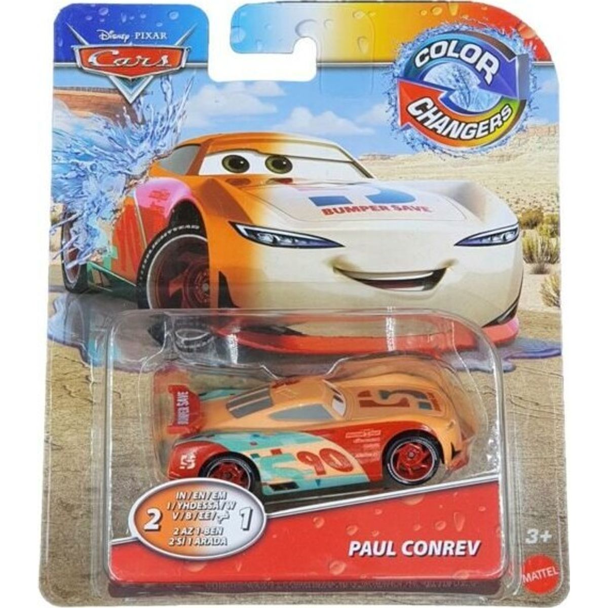 Disney Cars Bil - Color Changers - Paul Conrev