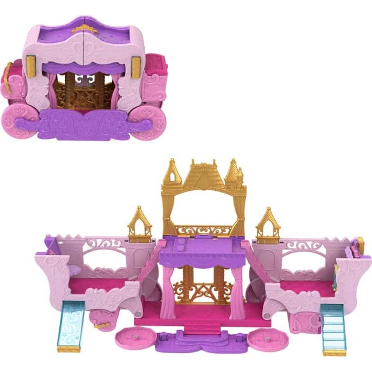 Disney Princess - Carriage To Castle Transforming Playset (hwx17)