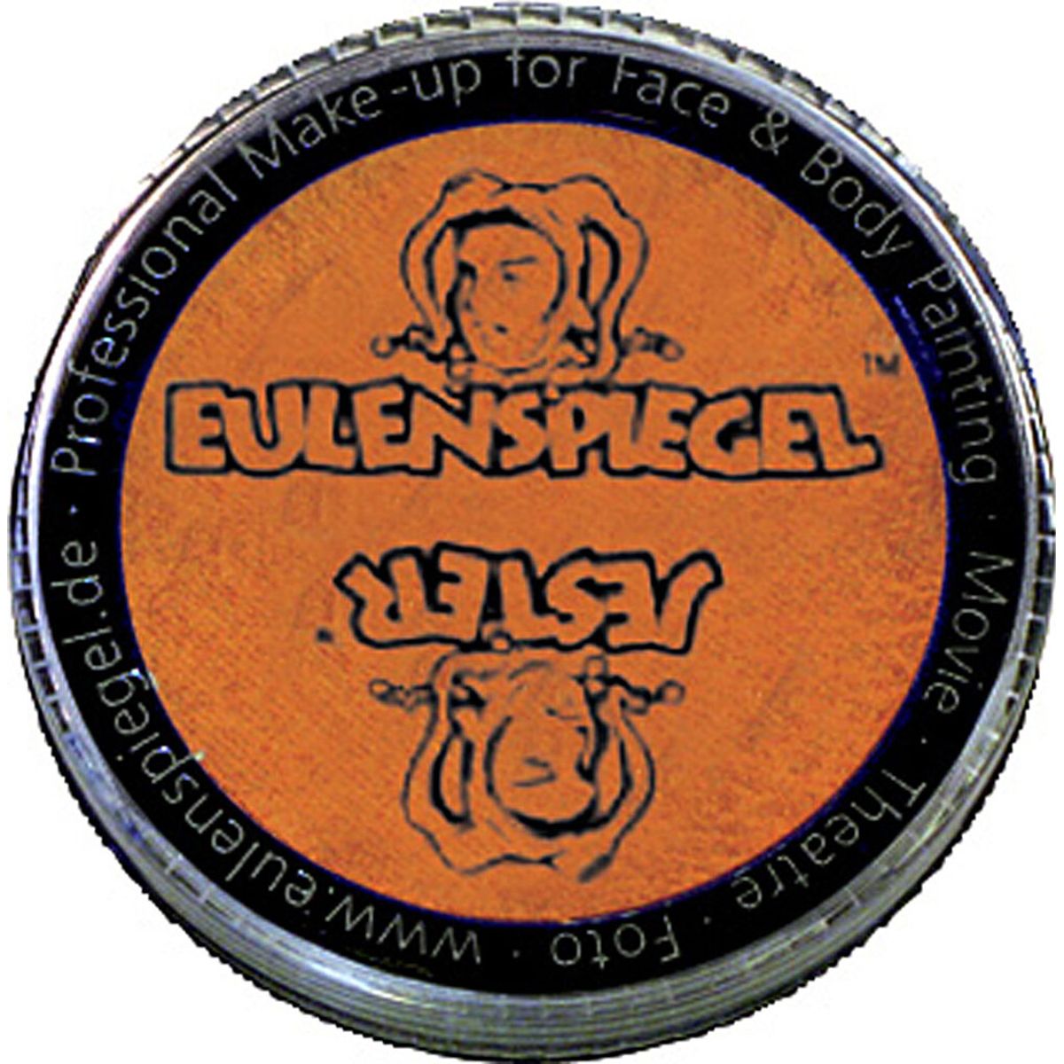 Eulenspiegel Ansigtsmaling - Orange Med Perleeffekt - 20 Ml