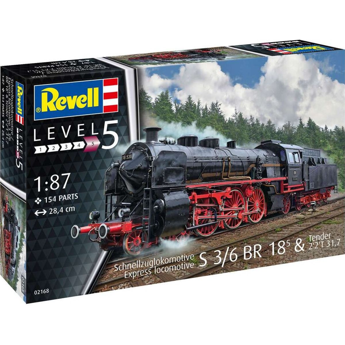 Revell - Express Locomotive S3/6 Br18 5 - 1:87 - Level 5 - 02168