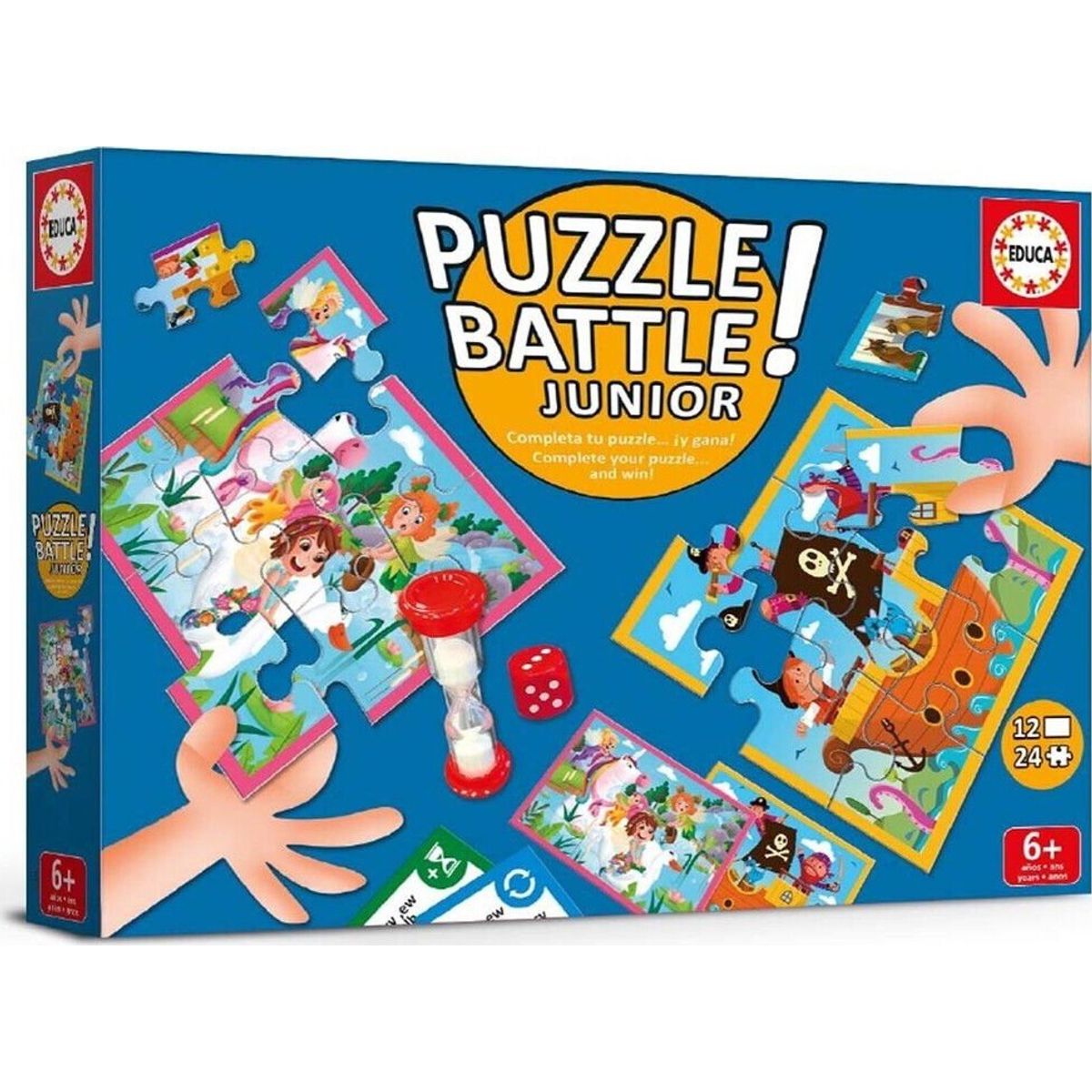 Educa - Puzzle Battle Junior Dyr - (80-20116)