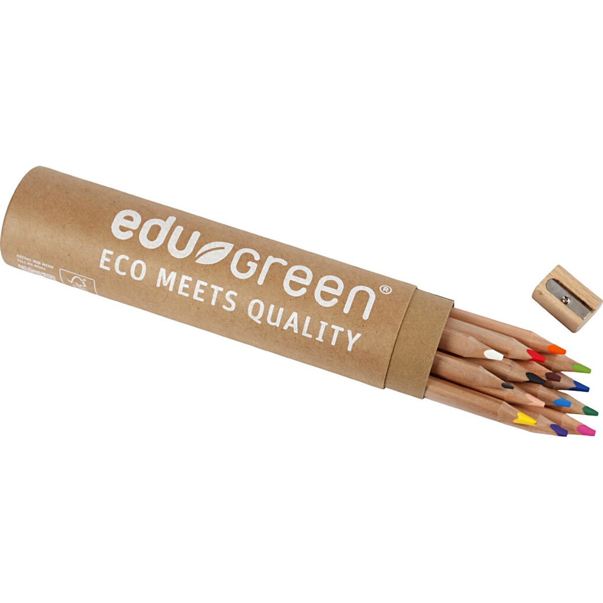 Edu3 Edugreen - Tykke Farveblyanter - Mine 5 Mm - Flere Farver - 13 Stk.