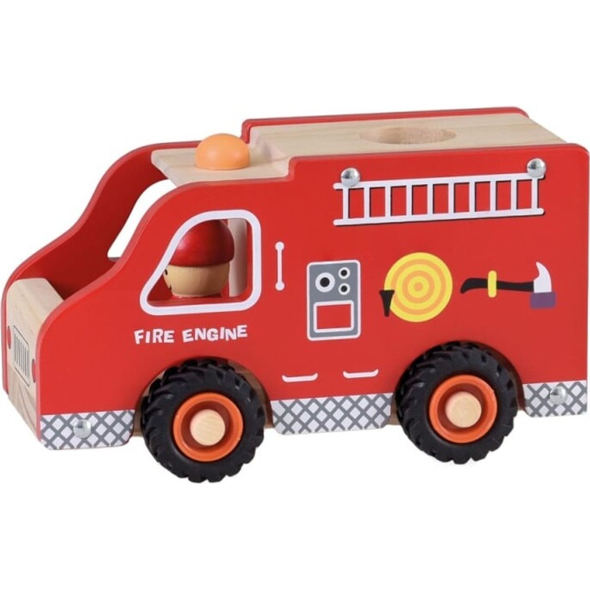 Egmont Toys - Brandbil Træ Stor - (511158)