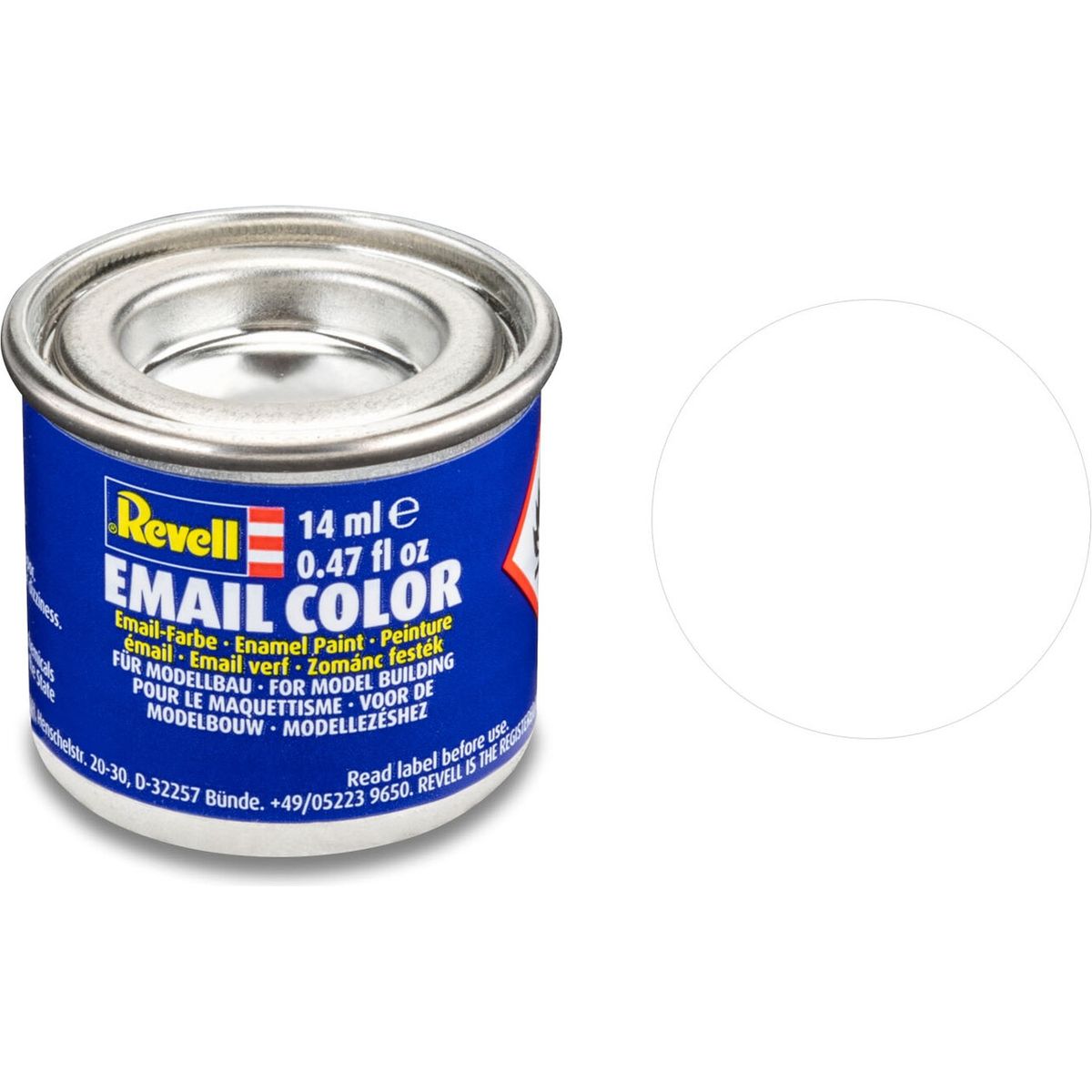 Emalje Maling Til Hobby - Revell - White Mat 14 Ml