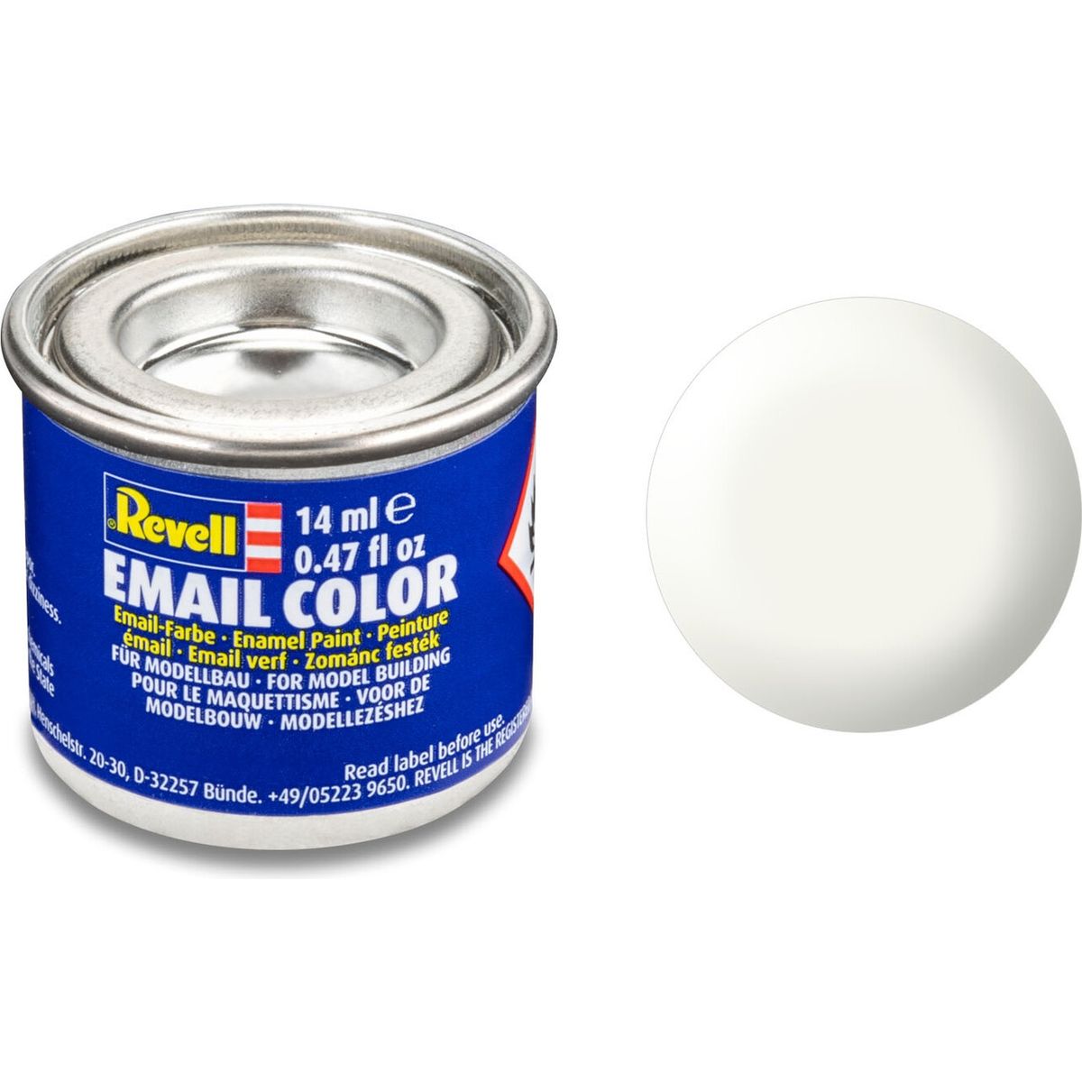 Emalje Maling Til Hobby - Revell - White Silk 14 Ml