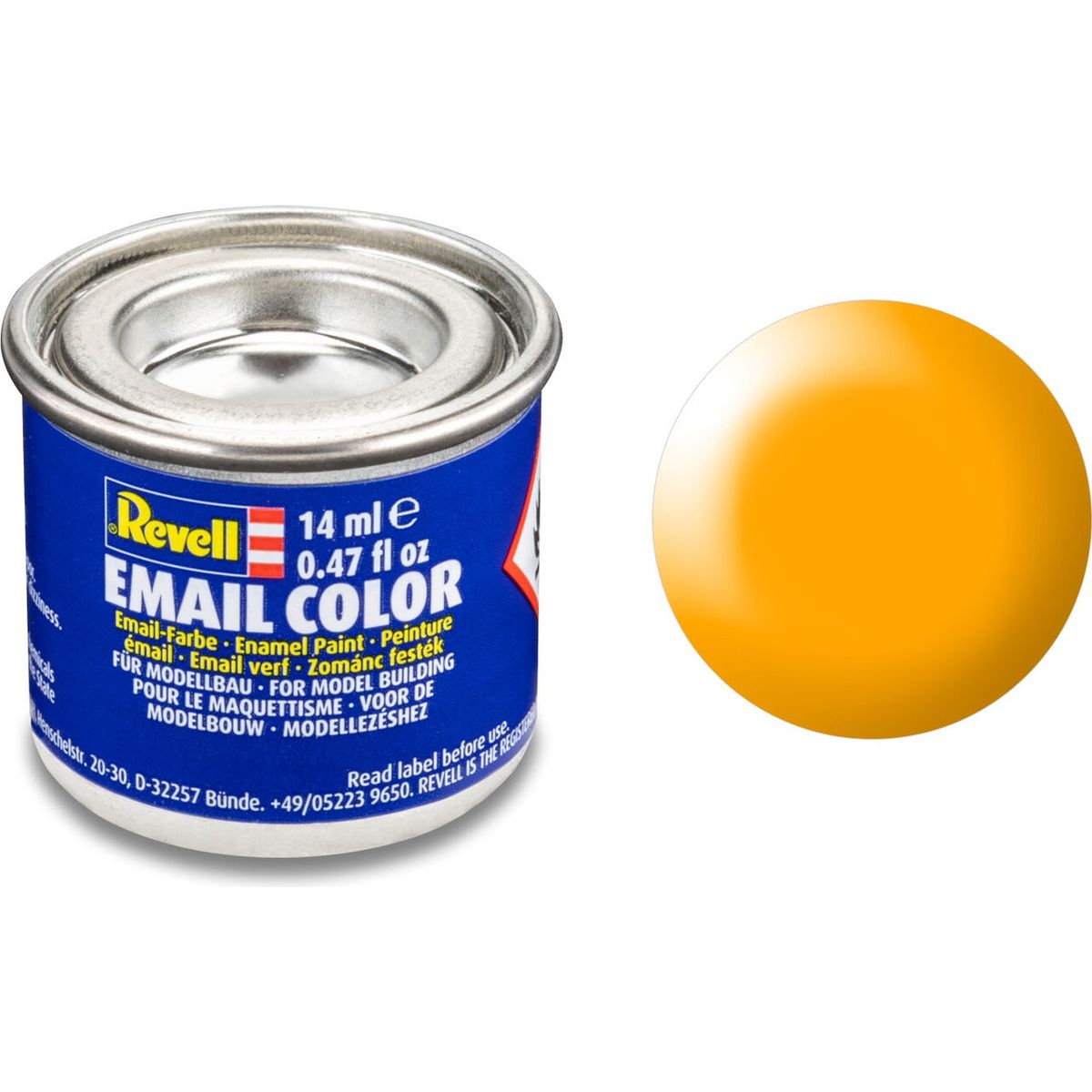 Emalje Maling Til Hobby - Revell - Yellow Silk 14 Ml