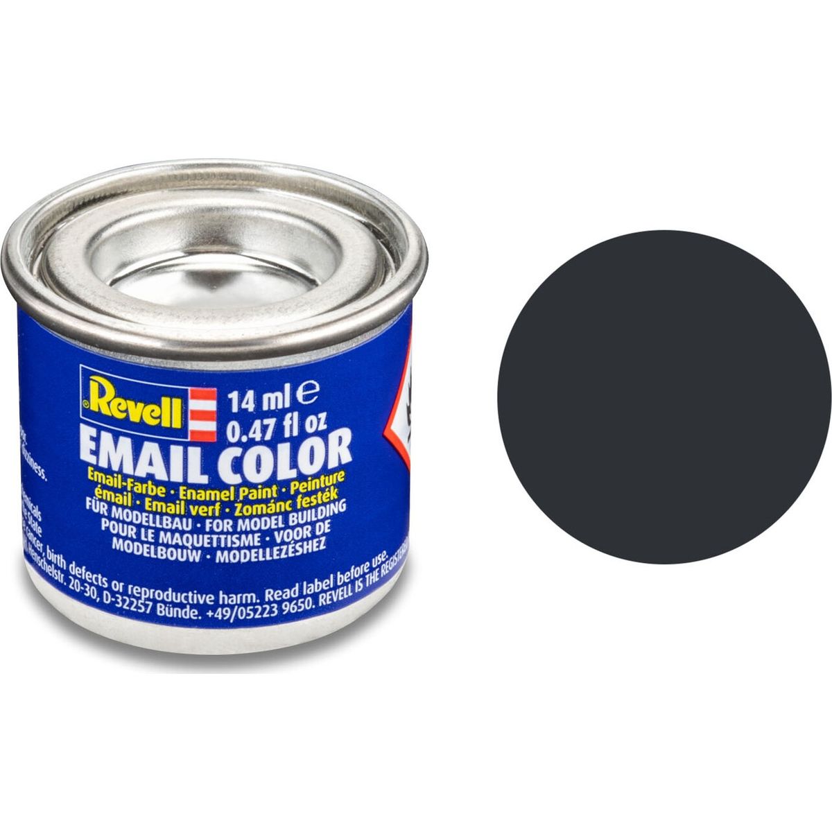 Emalje Maling Til Hobby - Revell - Anthracite Grey Mat 14 Ml