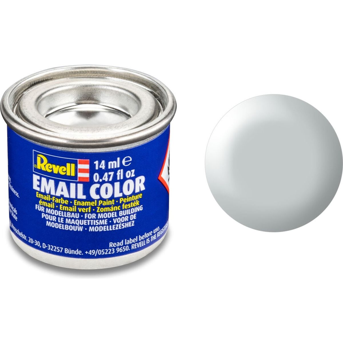 Emalje Maling Til Hobby - Revell - Light Grey Silk 14 Ml