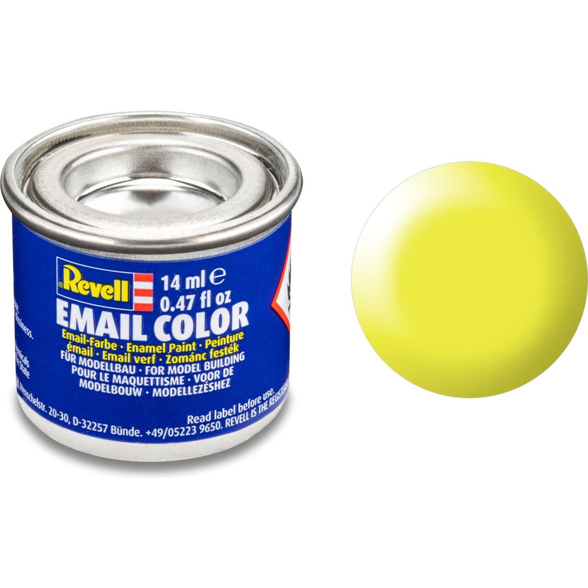 Emalje Maling Til Hobby - Revell - Luminous Yellow Silk 14 Ml