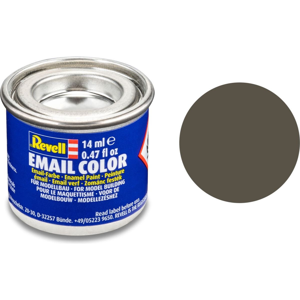 Emalje Maling Til Hobby - Revell - Dark Green Mat Raf 14 Ml