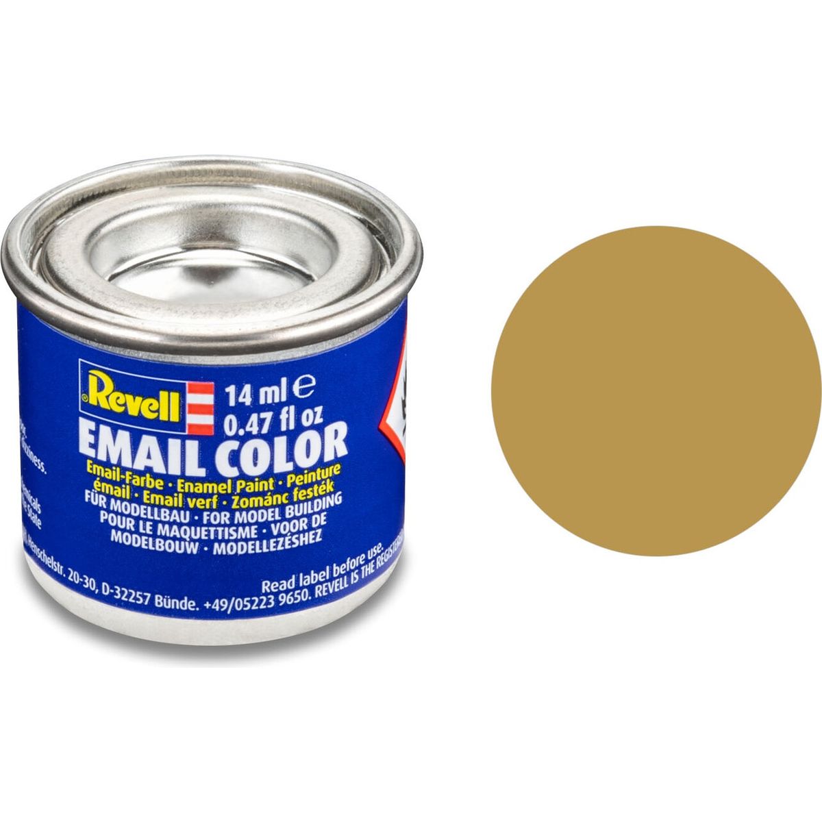 Emalje Maling Til Hobby - Revell - Sandy Yellow Mat 14 Ml