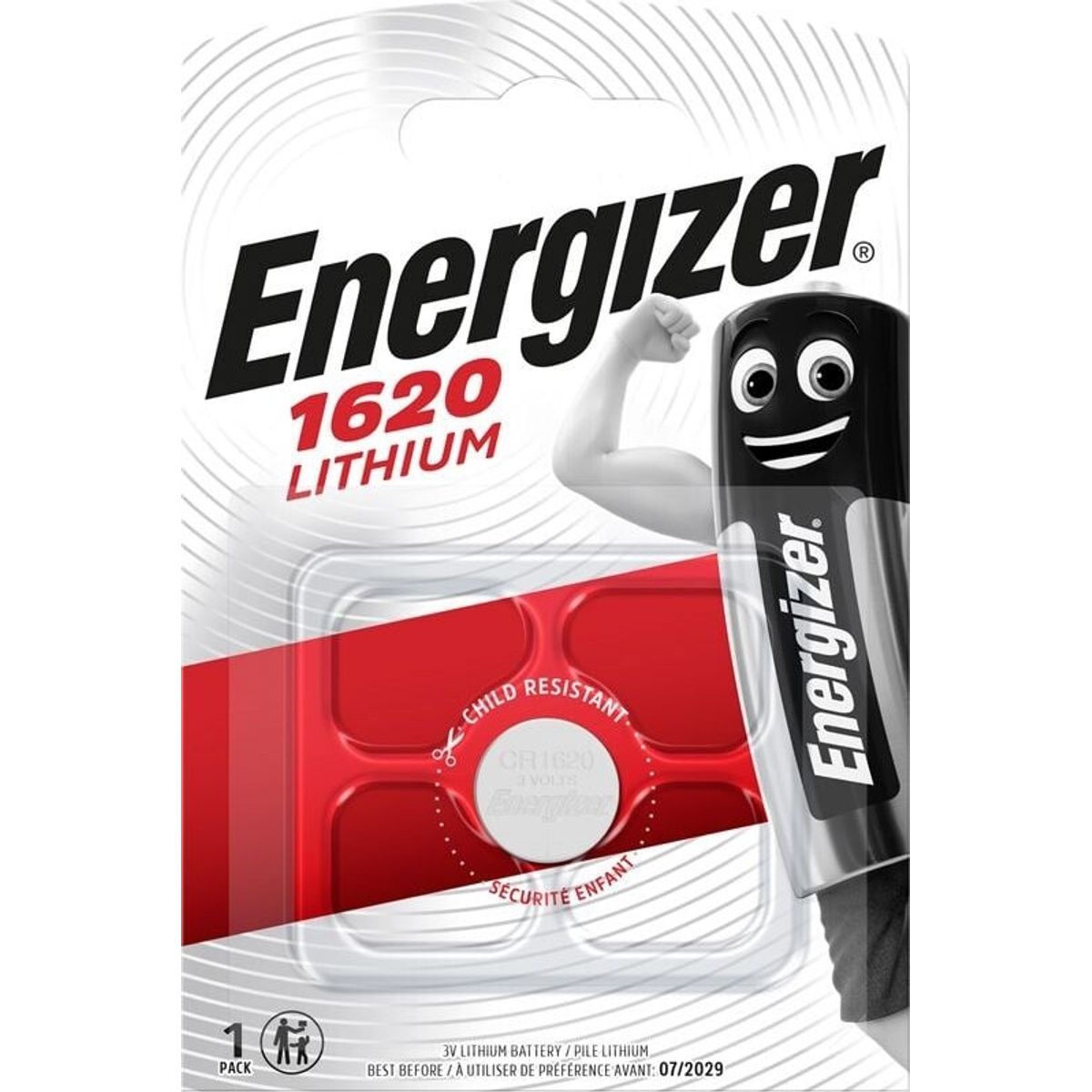 Energizer - Lithium Knapcelle Batteri Cr1620 - 1 Stk