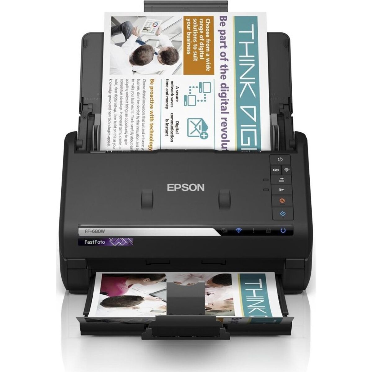 Epson Dual Face Scanner - 300 Dpi Usb Wifi - Ff680w - Sort