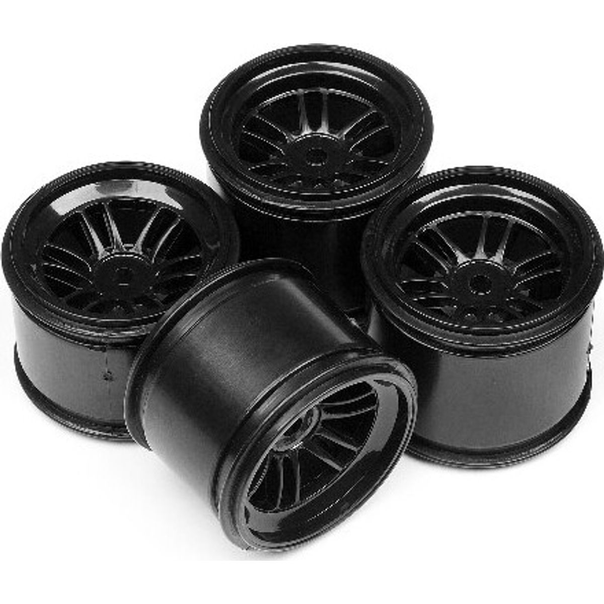 Ft01 Wheel Set (black/front 2pcs/rear 2pcs) - Hp102824 - Hpi Racing