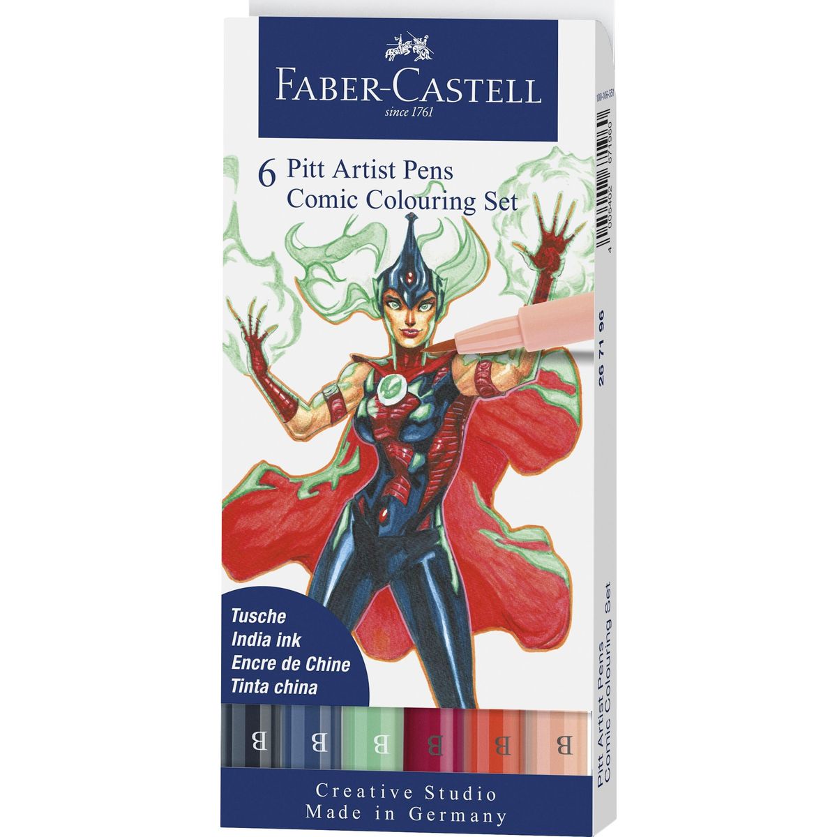 Faber-castell - Pitt Artist Pens India Ink Tusser - Comic - 6 Stk