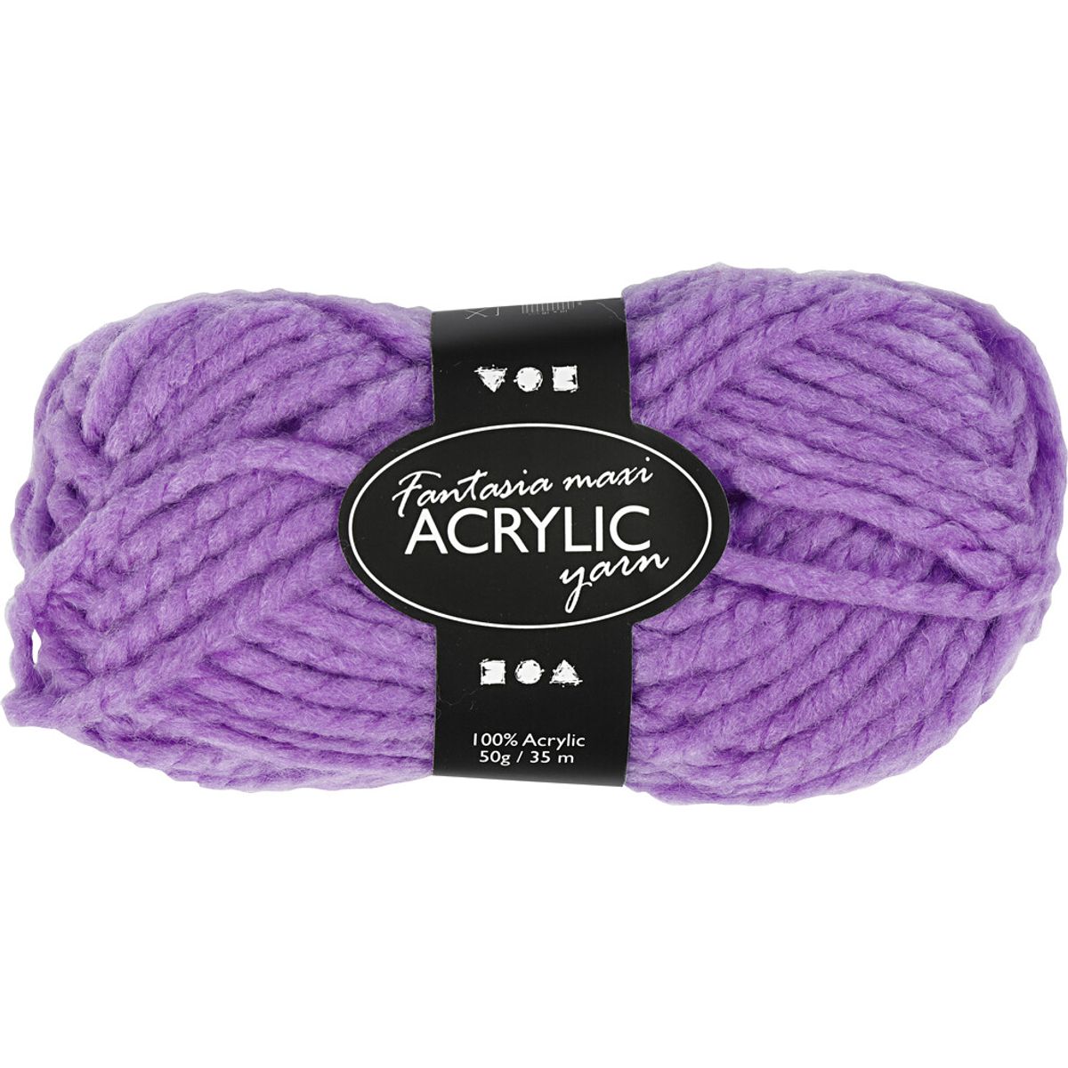 Akrylgarn - L 35 M - Maxi - Lilla - 50 G