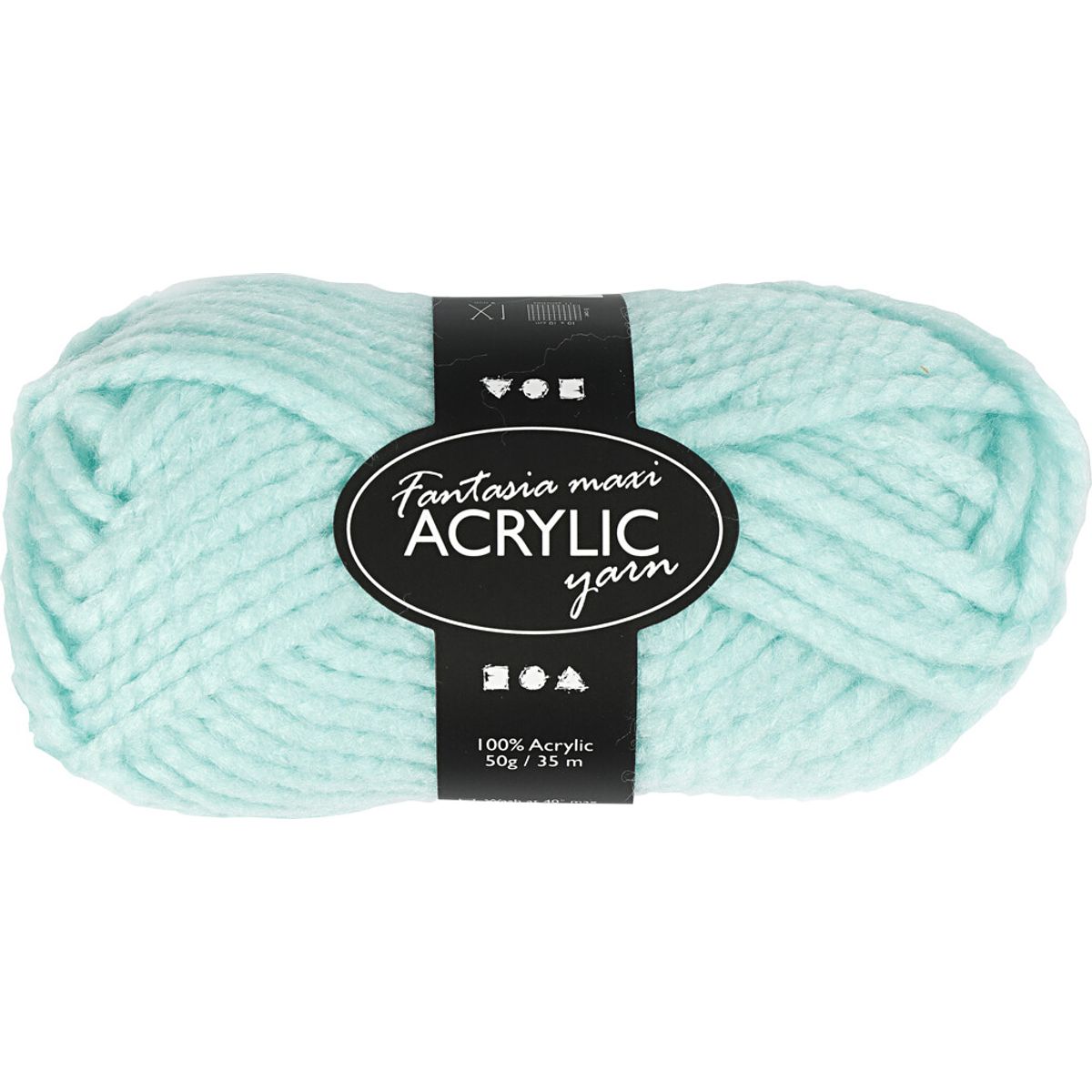 Akrylgarn - L 35 M - Maxi - Mint Grøn - 50 G