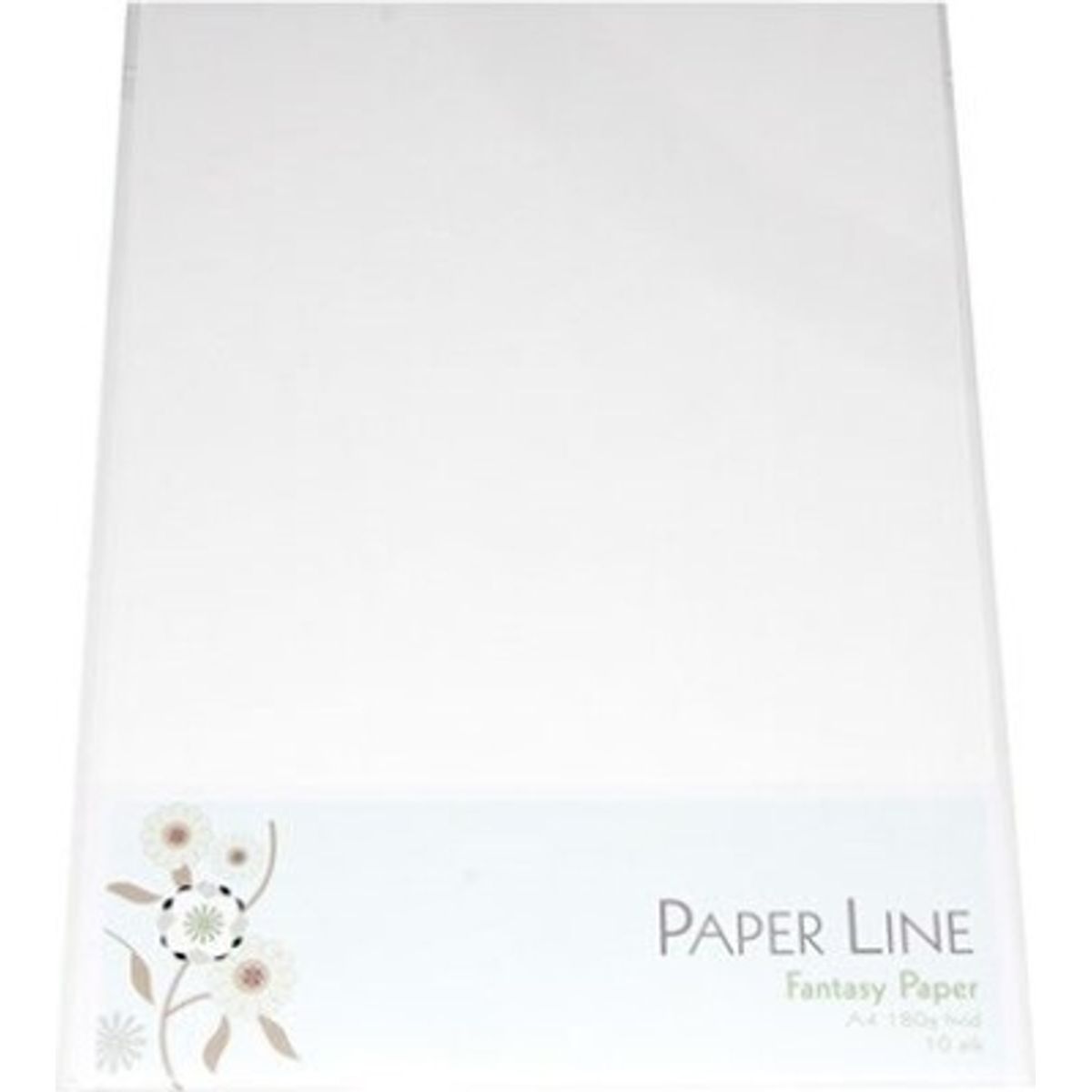 Karton - A4 - Hvid - 10 Ark - 180 G - Fantasy Paper - Paper Line