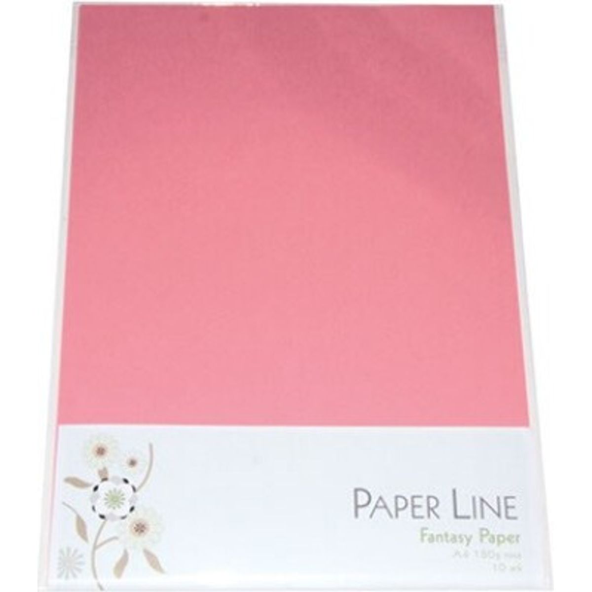 Karton - A4 - Rosa - 10 Ark - 180 G - Fantasy Paper - Paper Line