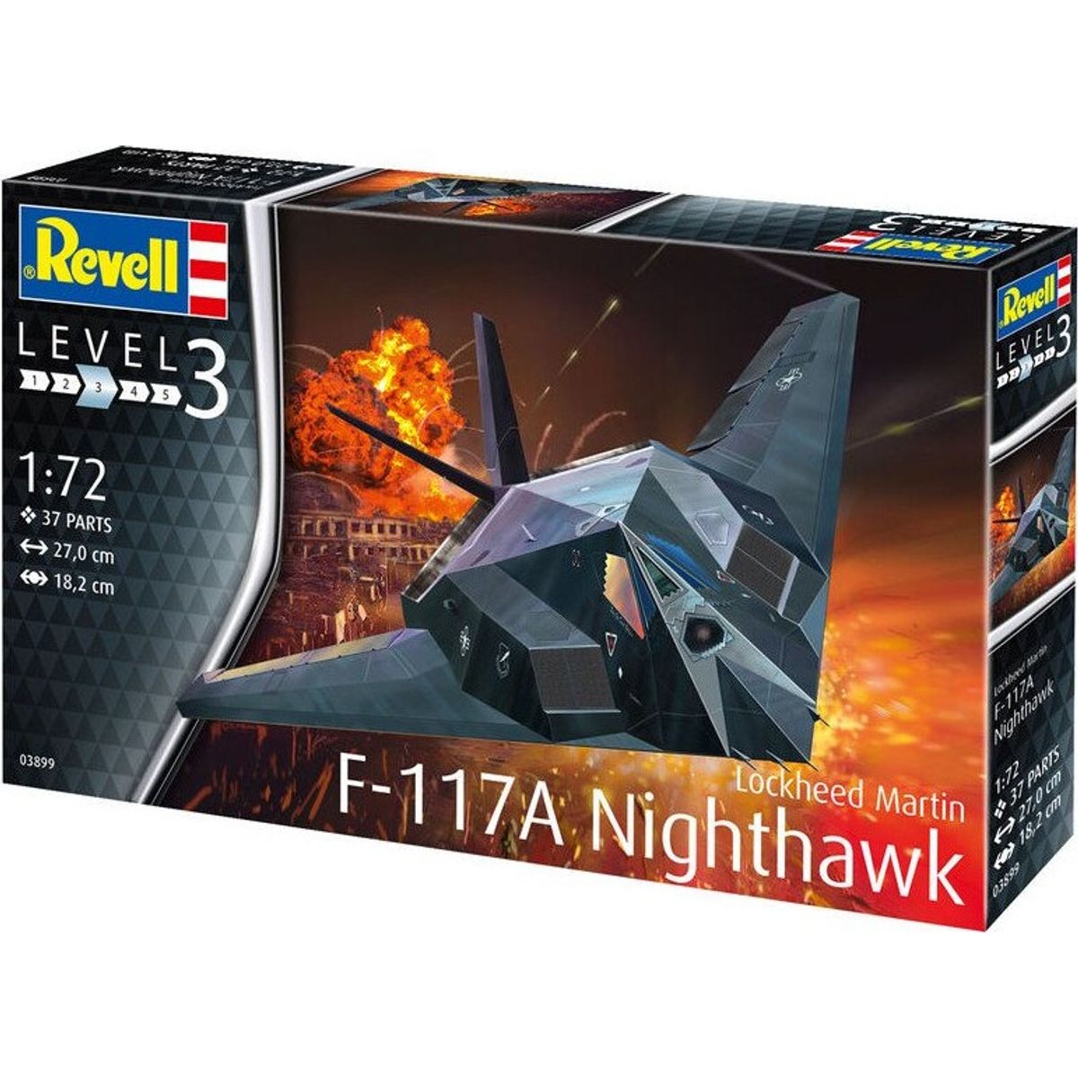 Revell - F-117a Nighthawk Modelfly Byggesæt - 1:72 - Level 3 - 03899