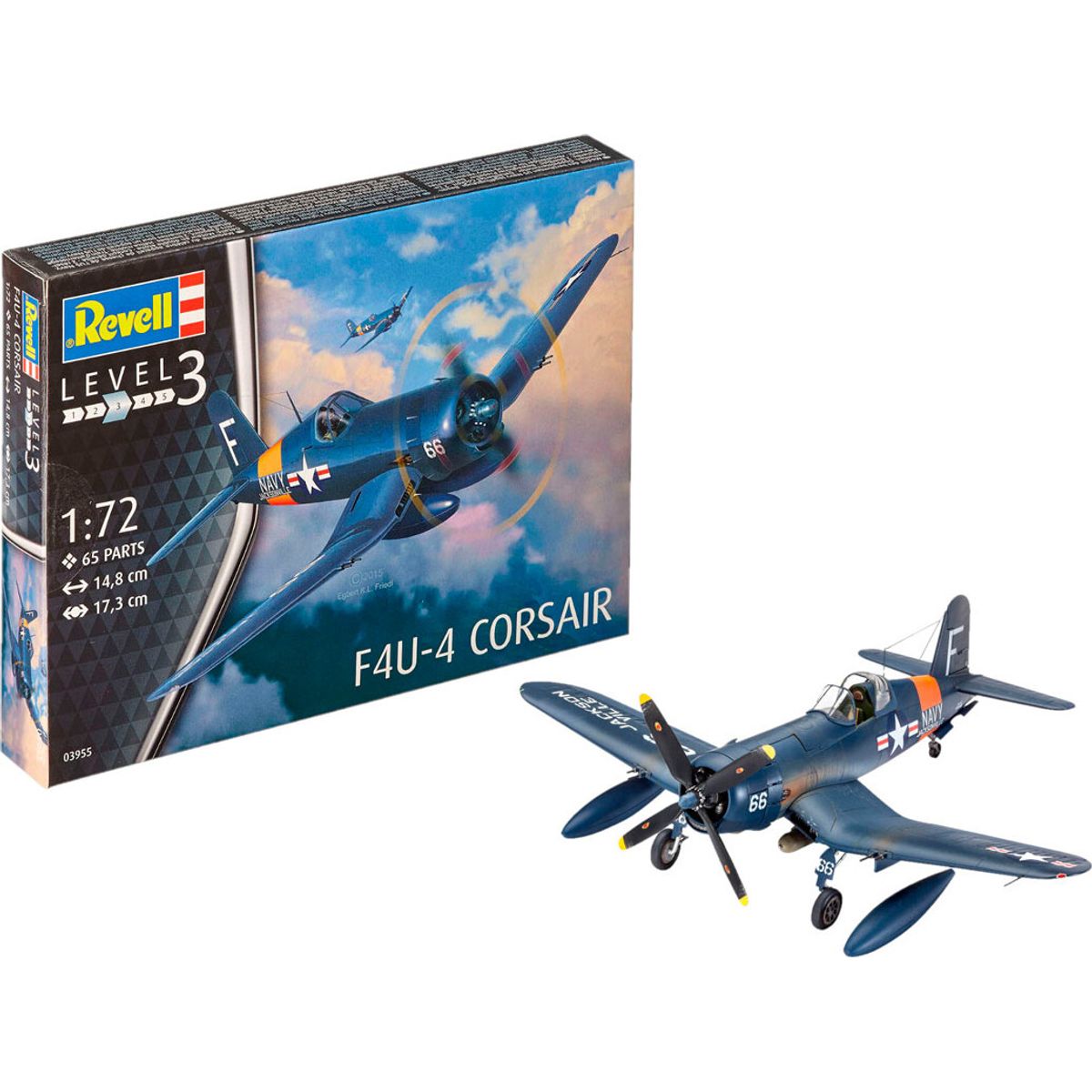 Revell - F4u-4 Corsair Modelfly - 1:72 - Level 3 - 03955