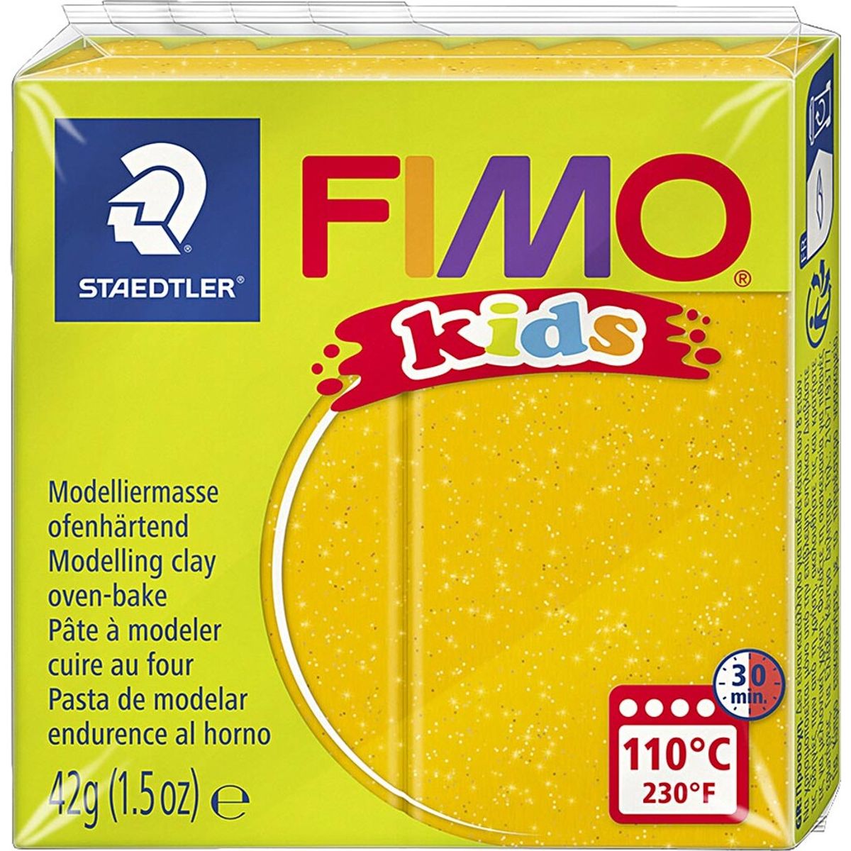 Fimo - Ler Til Ovn - Kids - Glitter - Guld - 42 G