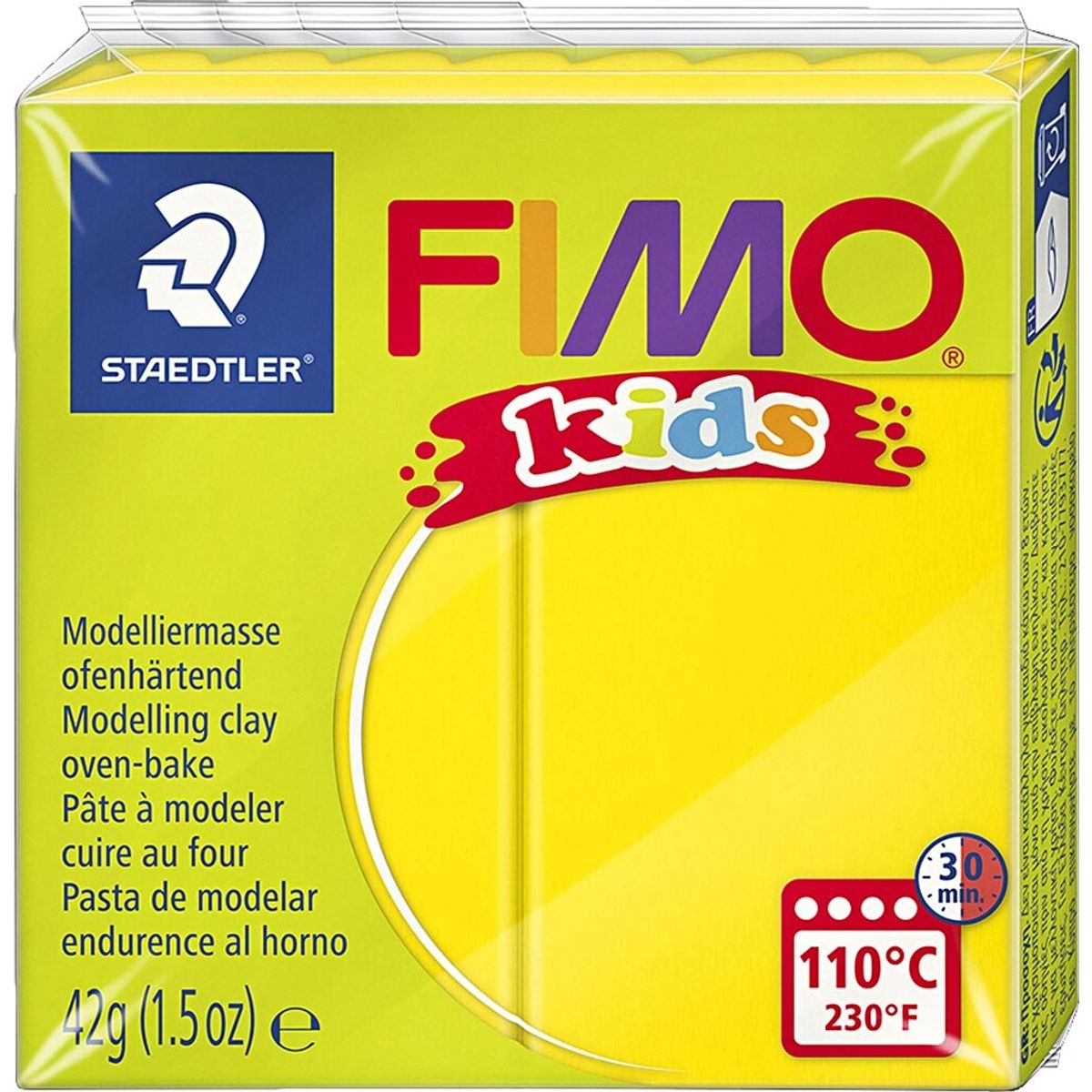 Fimo - Ler Til Ovn - Kids - Gul - 42 G