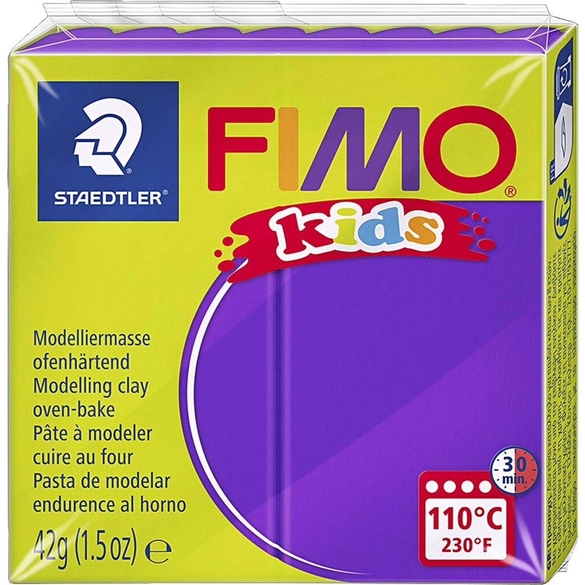 Fimo - Ler Til Ovn - Kids - Lilla - 42 G