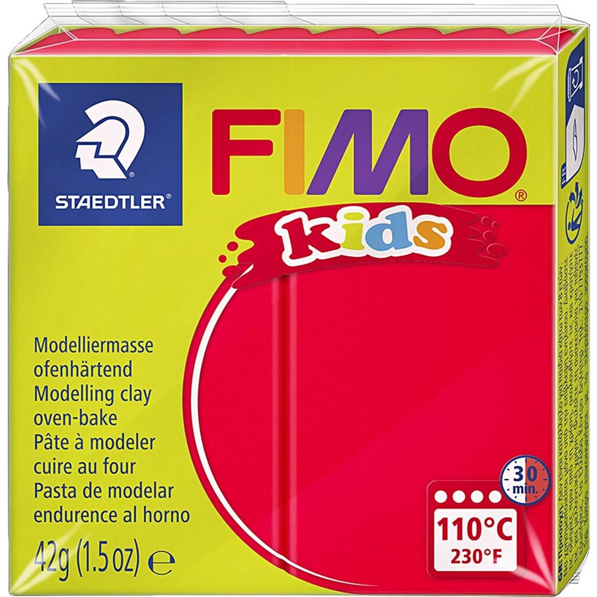 Fimo - Ler Til Ovn - Kids - Rød - 42 G