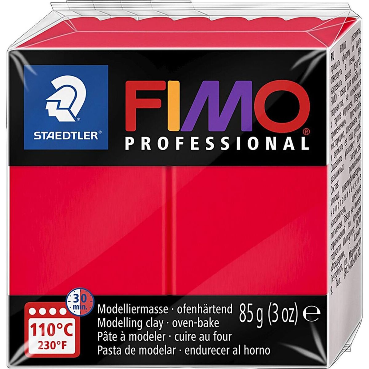 Fimo - Ler Til Ovn - Professional - Rød - 85 G