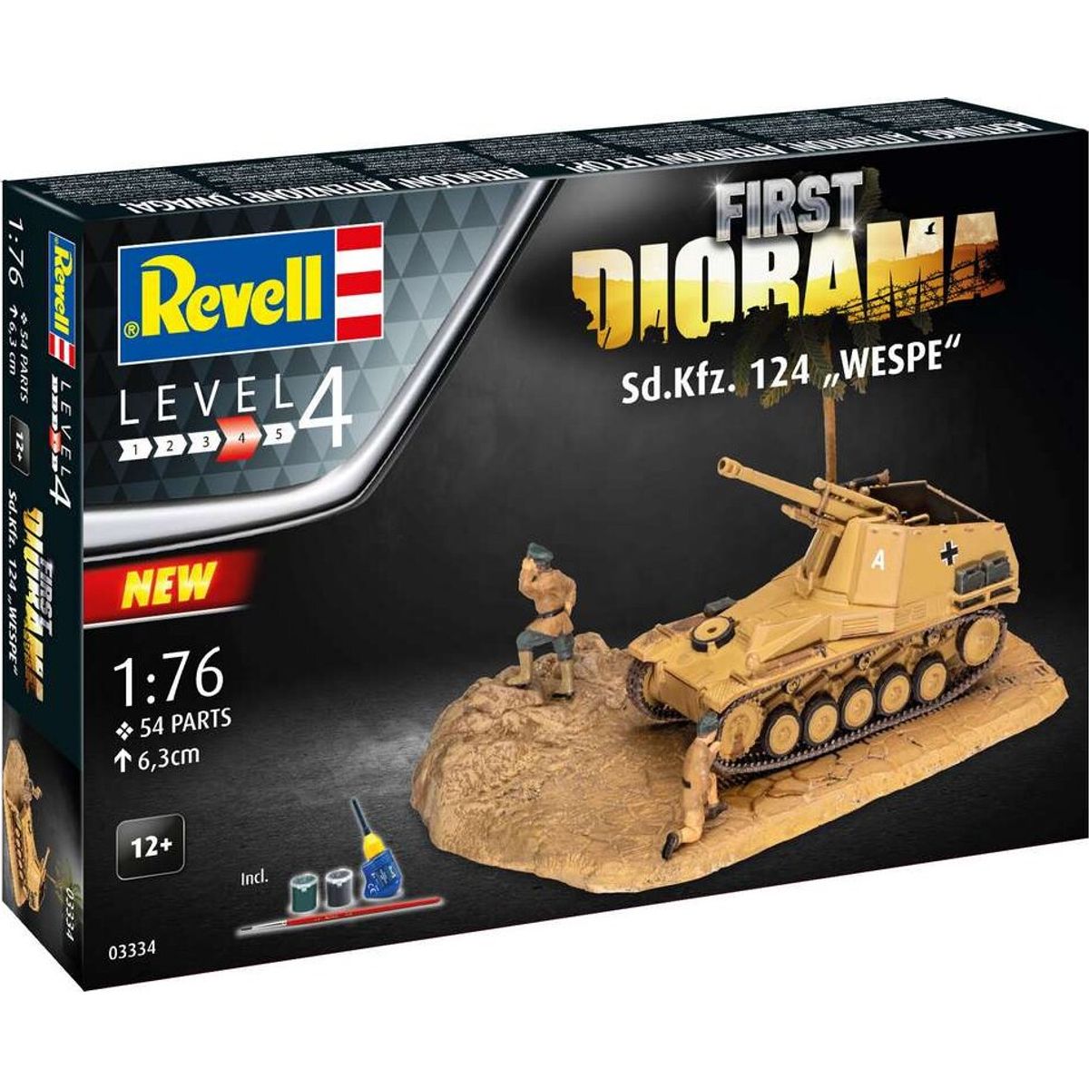 Revell - Sd Kfz 124 Wespe Model Tank - First Diorama - 1:76 - 03334