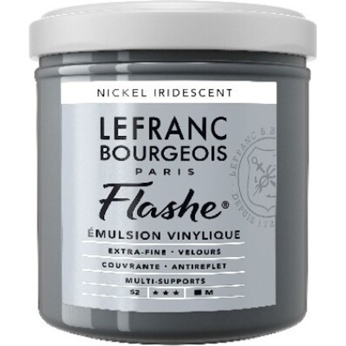 Lefranc Bourgeois - Flashe Akrylmaling - Nickel Iridescent - 125 Ml