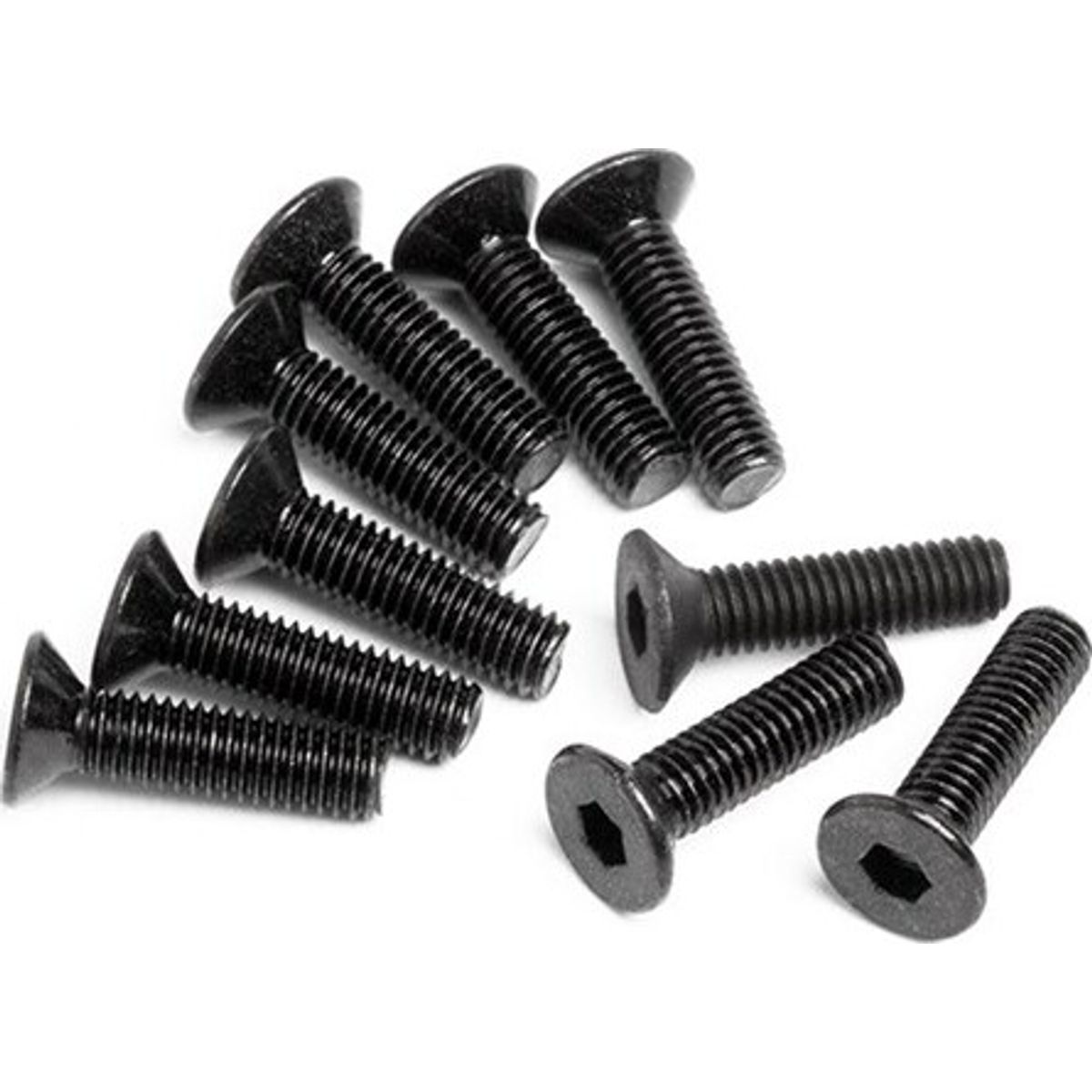 Flat Head Screw M3x12mm (hex Socket/10pcs) - Hpz084 - Hpi Racing