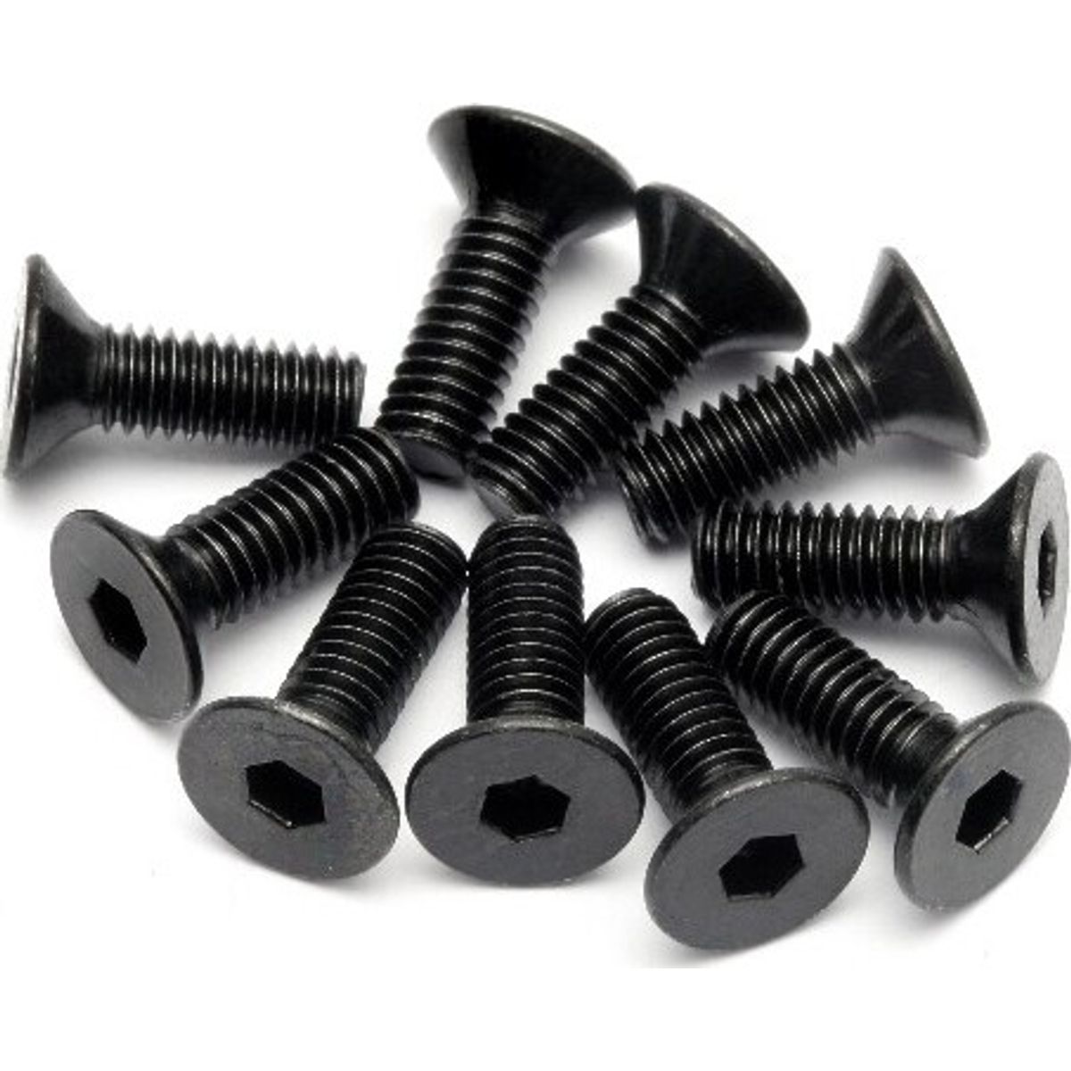 Flat Head Screw M4x12mm (hex Socket/10pcs) - Hp94530 - Hpi Racing