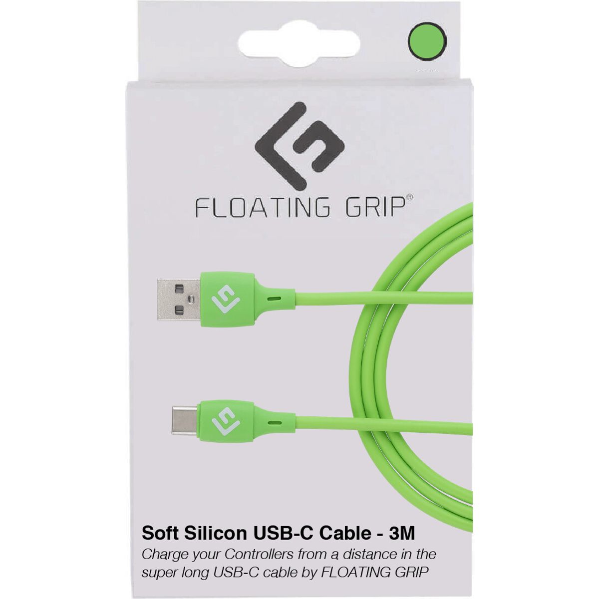 Floating Grip - Usb-c Kabel - 3 Meter - Grøn