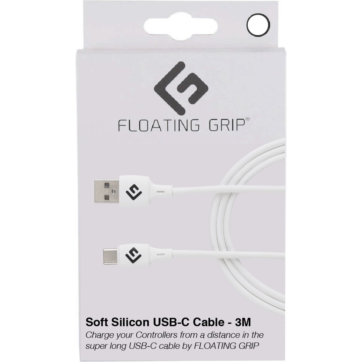 Floating Grip - Usb-c Kabel - 3 Meter - Hvid