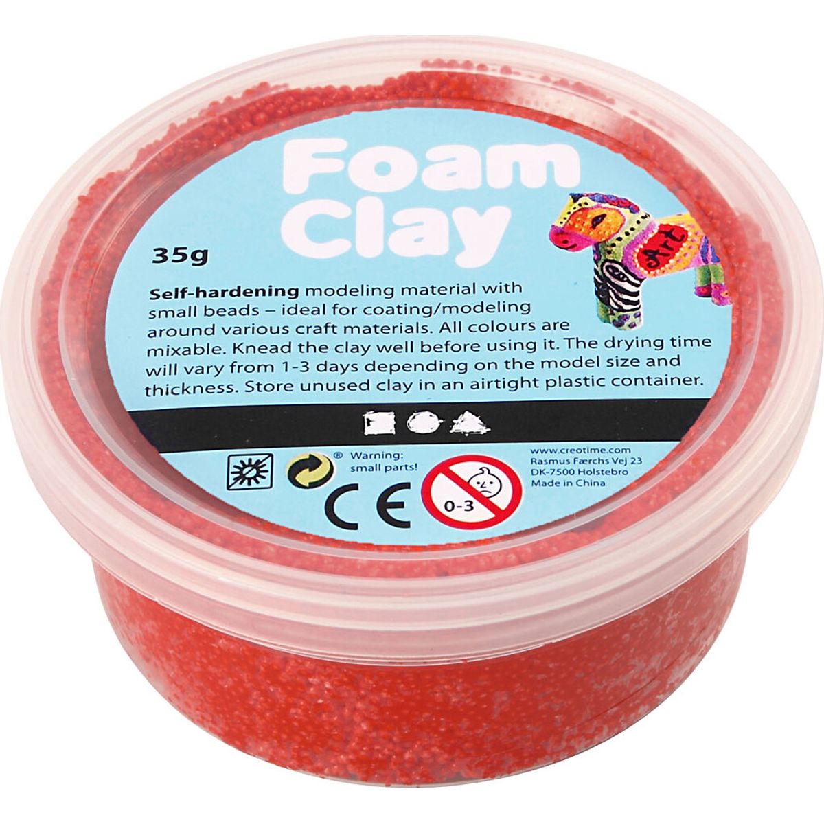 Foam Clay - Rød - Modellervoks - 35 G