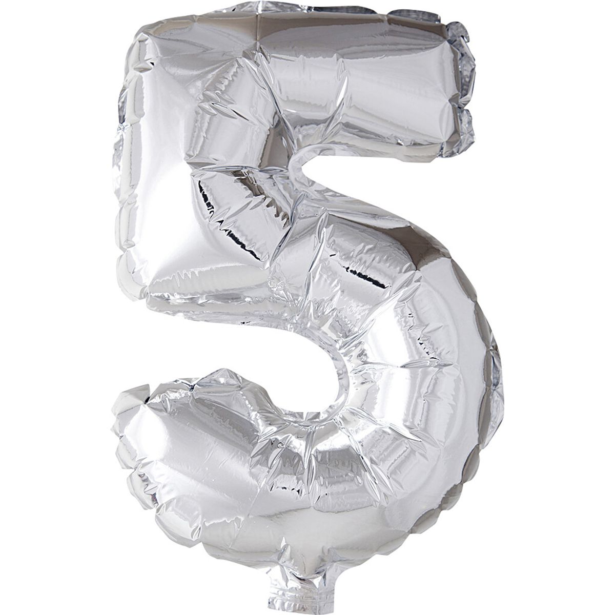 Tal Ballon - Folie - 5 - Sølv - H 41 Cm