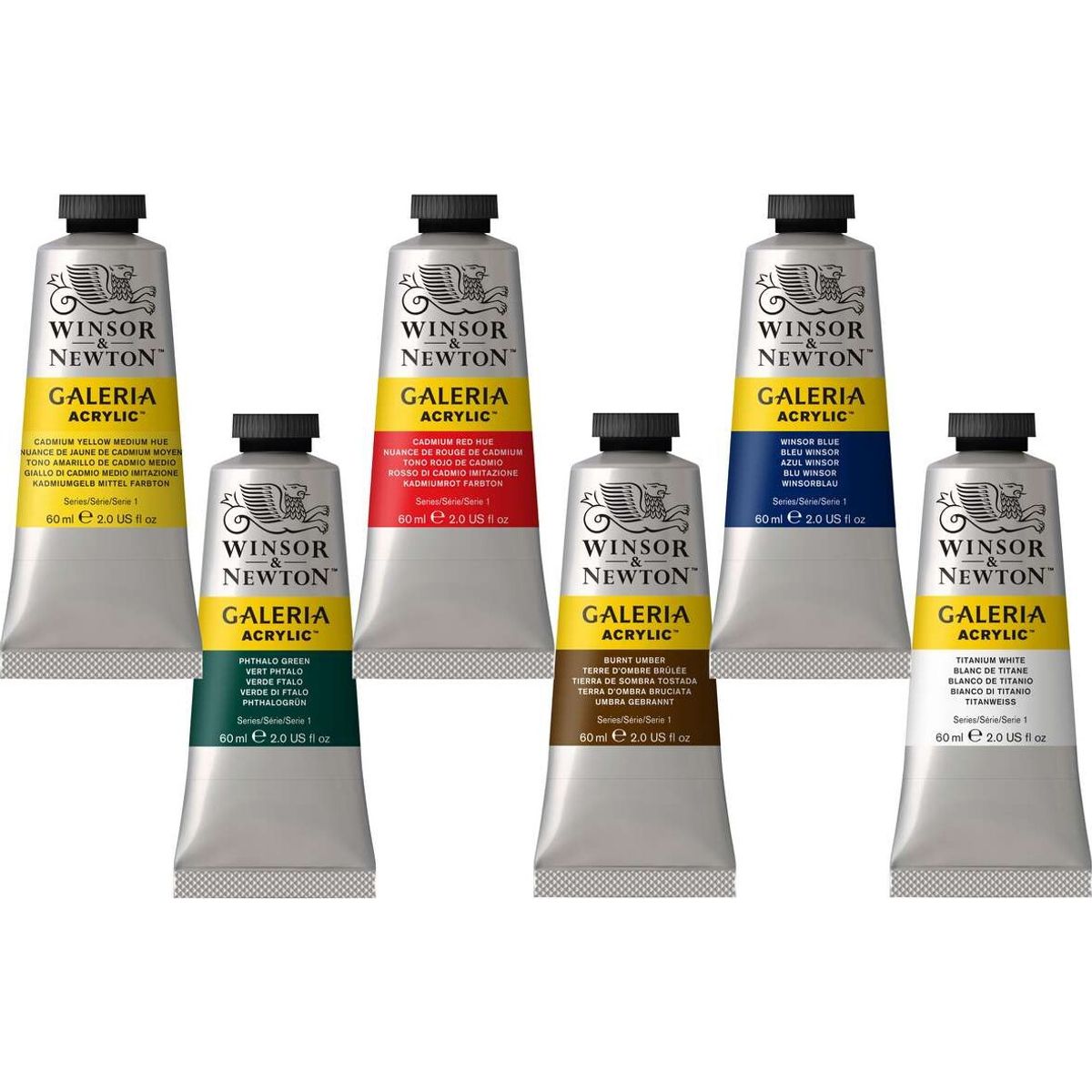 Winsor & Newton - Akrylmaling Sæt - 6x60 Ml