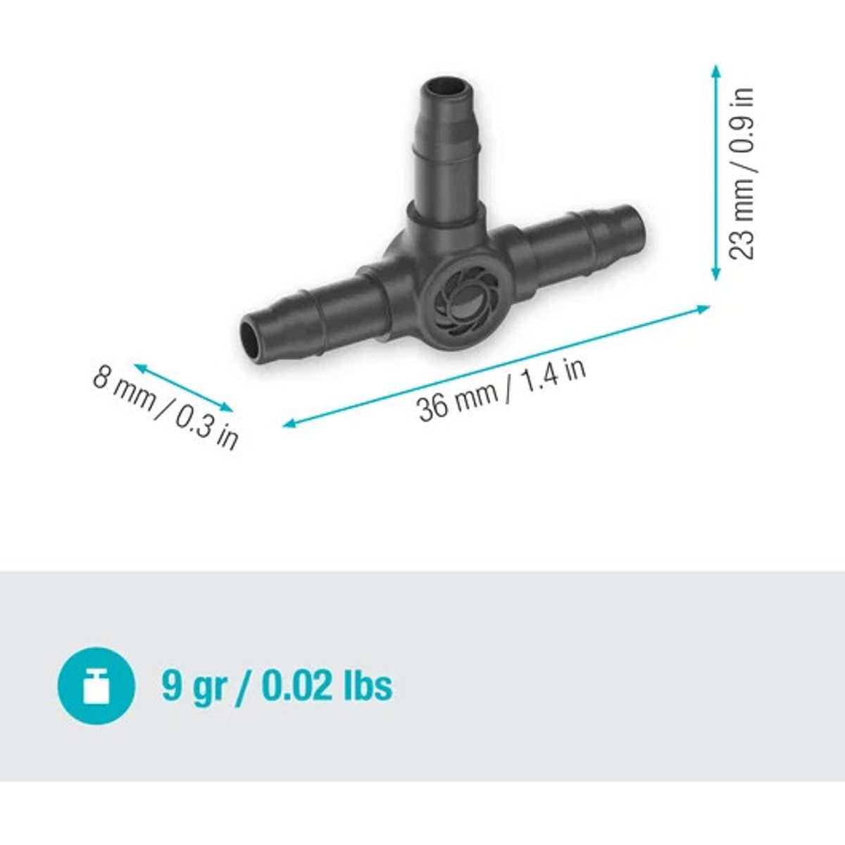 Gardena T-joint 4.6 Mm (3/16