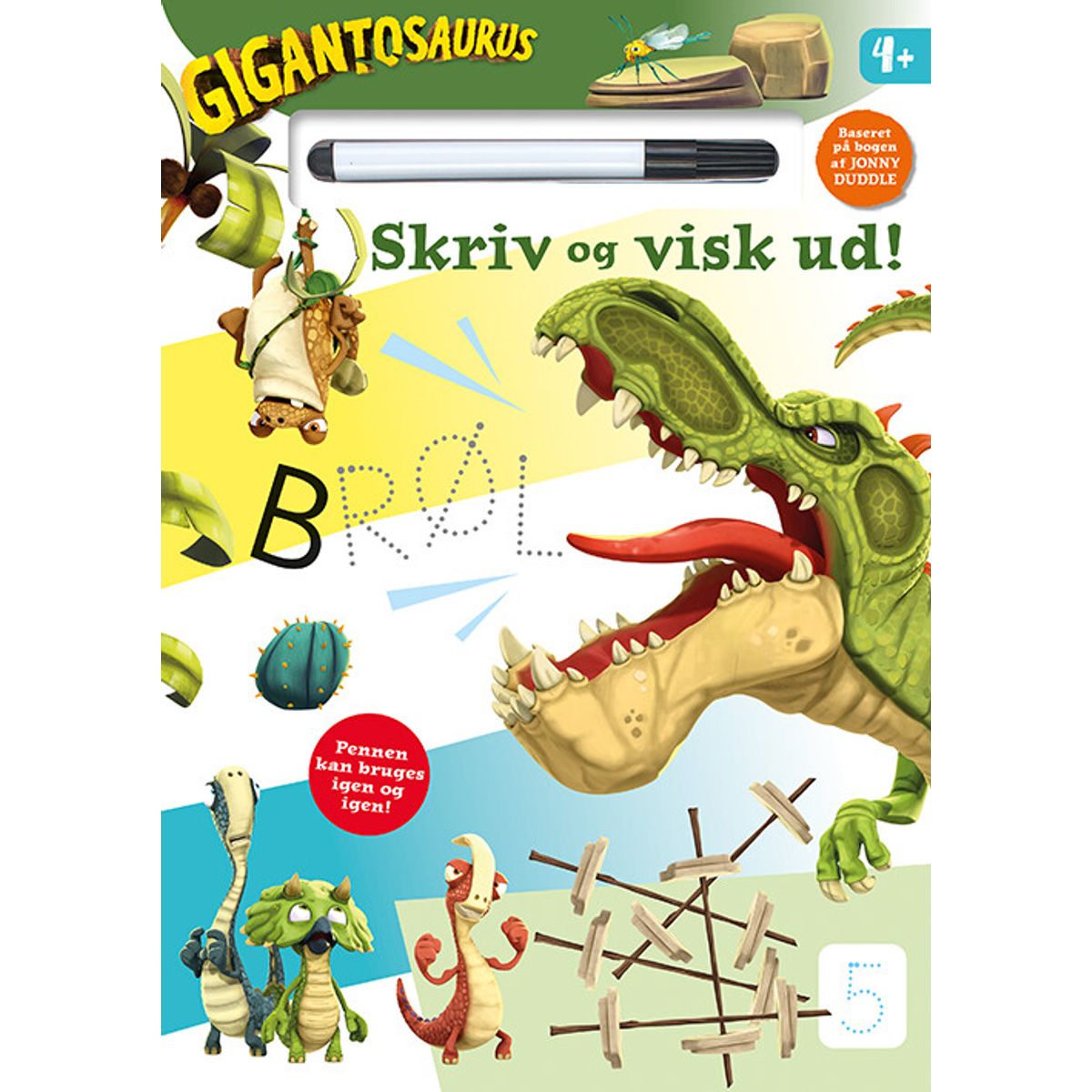 Gigantosaurus - Skriv Og Visk Ud - Bog