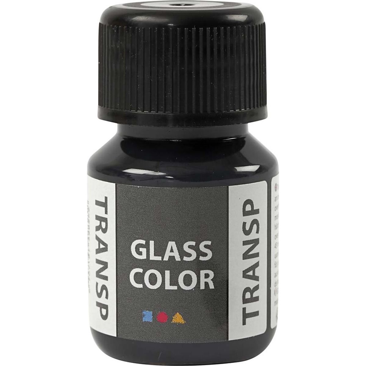 Glasmaling - Transparent - Sort - 30 Ml