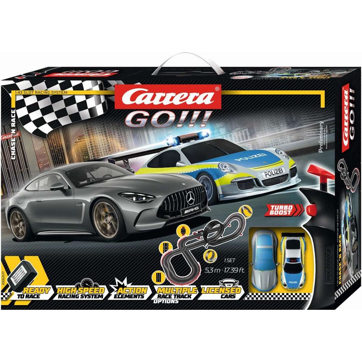 Carrera - Go - Racerbane Sæt - Chase 'n Race - 1:43 - 62577