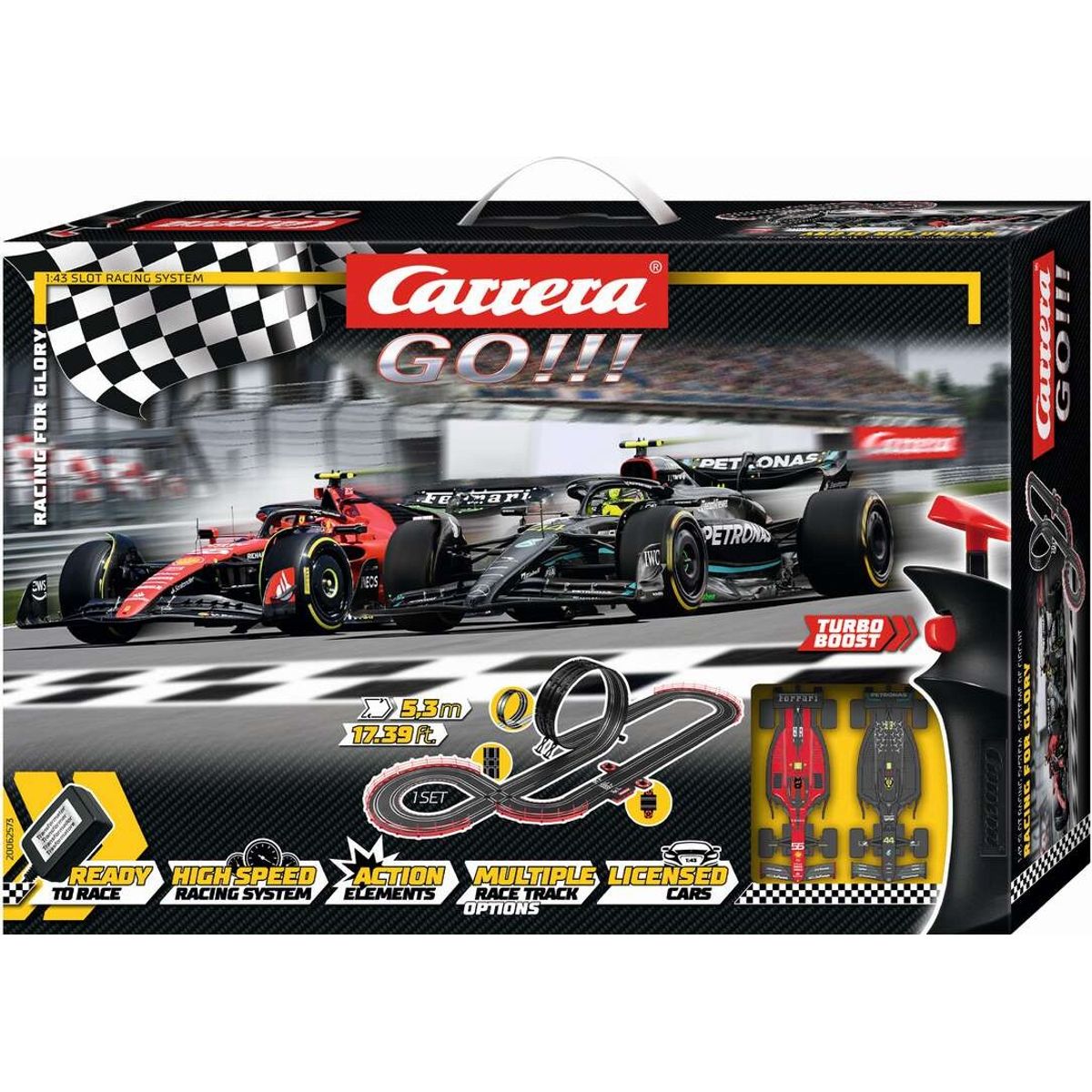 Carrera - Go - Racerbane Sæt - Racing For Glory - 1:43 - 62573