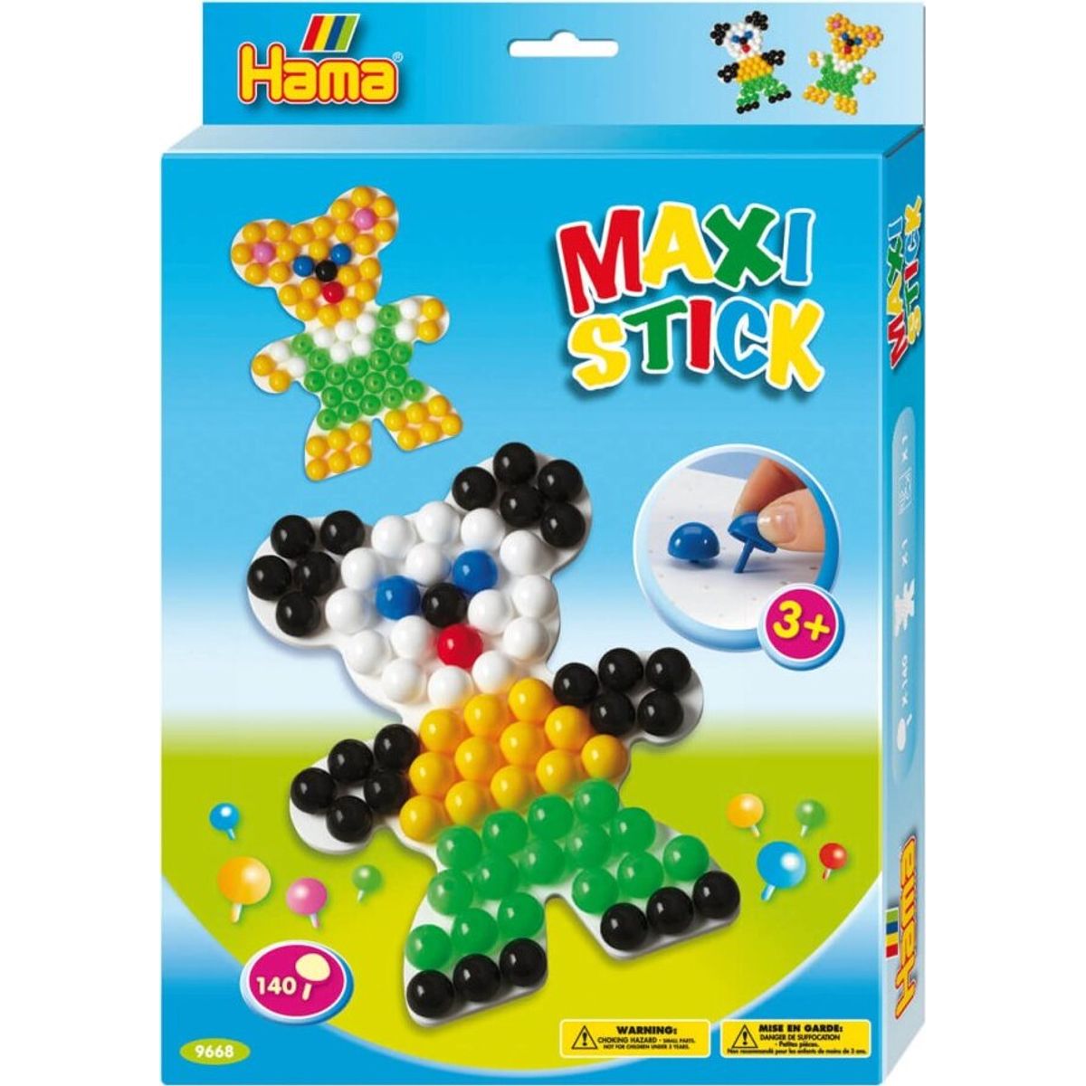 Hama Maxi Sticks - Bamse - 140 Stifter - 9668