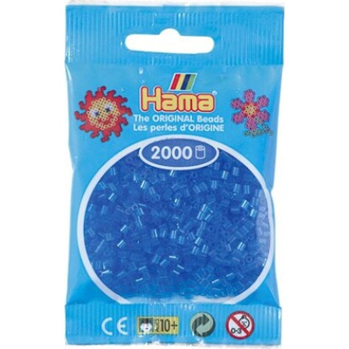 Hama Mini Perler - Transparent Blå - 2.000 Stk. - 501-15