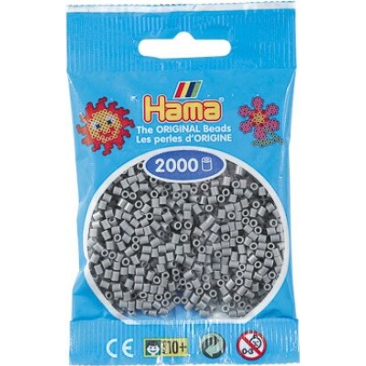 Hama Mini Perler - Grå - 2.000 Stk. - 501-17